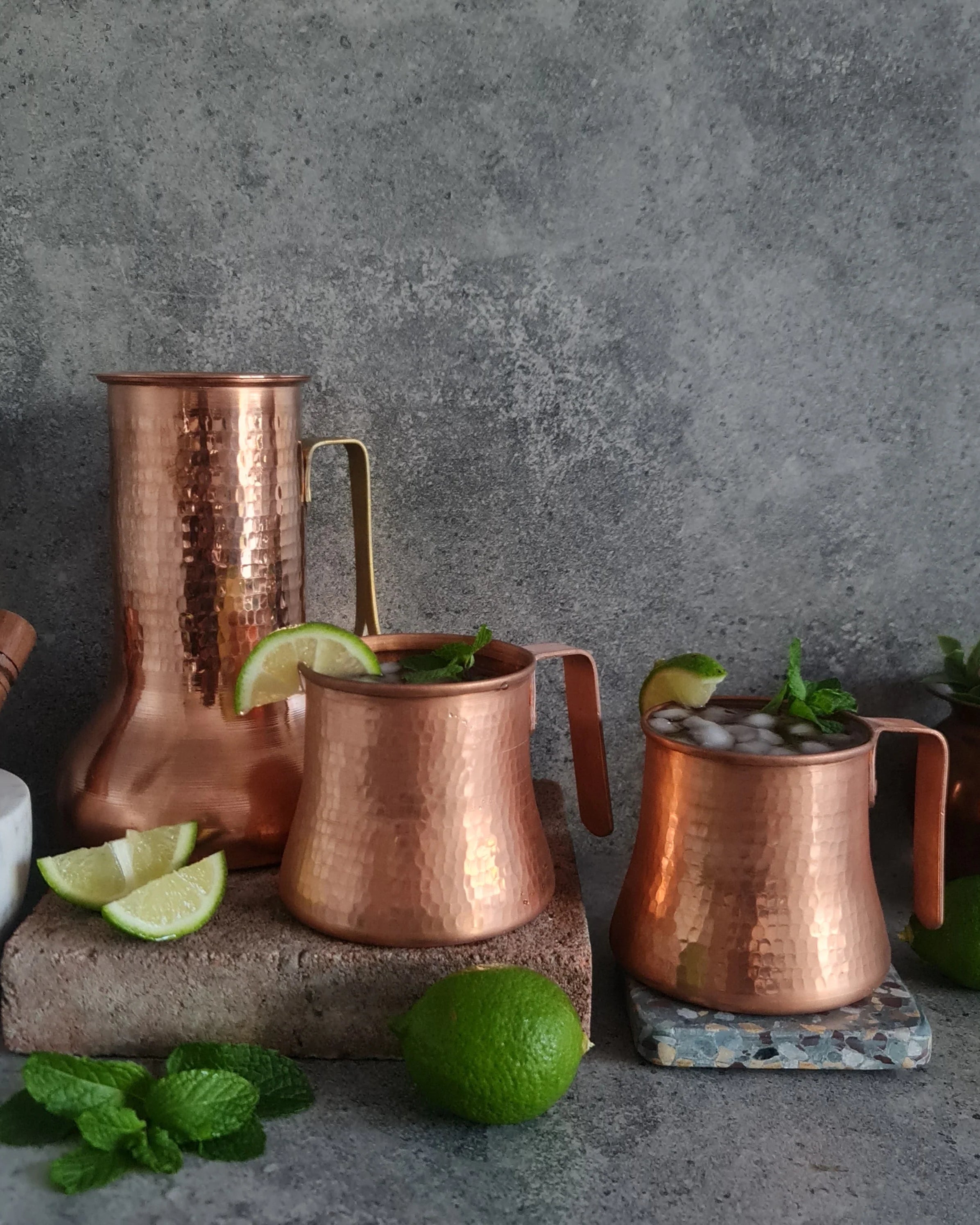 Copper Glasses & Mugs Collection