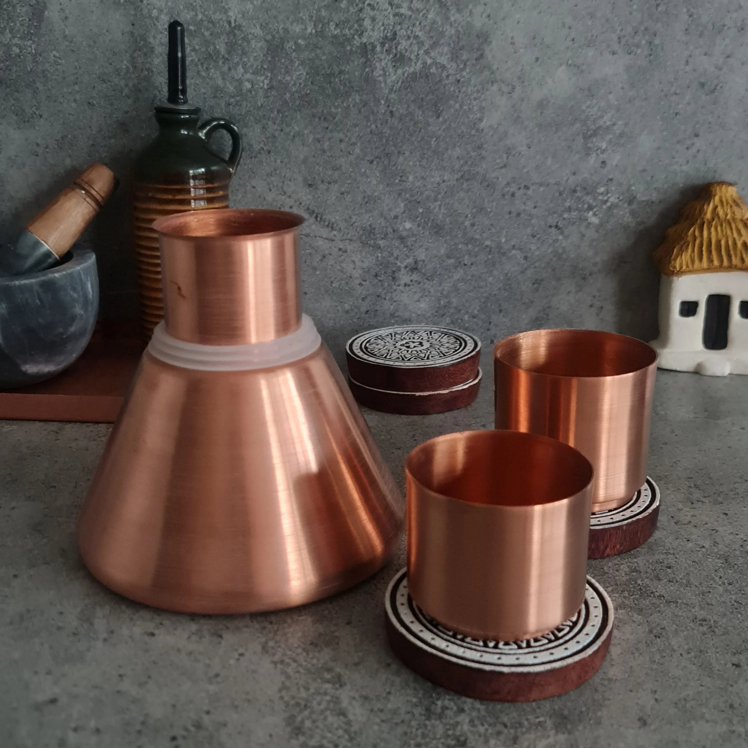 Copper Water Bottle, Jugs & Carafe Collection