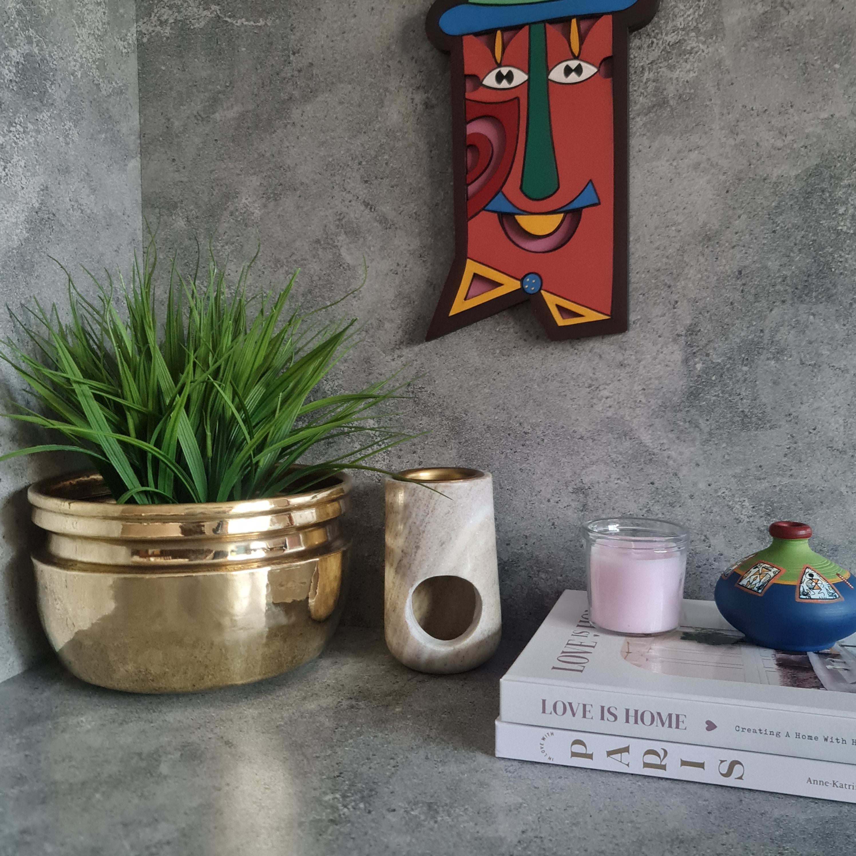 Brass Planter, Brass Hammered Planter, Home Decor