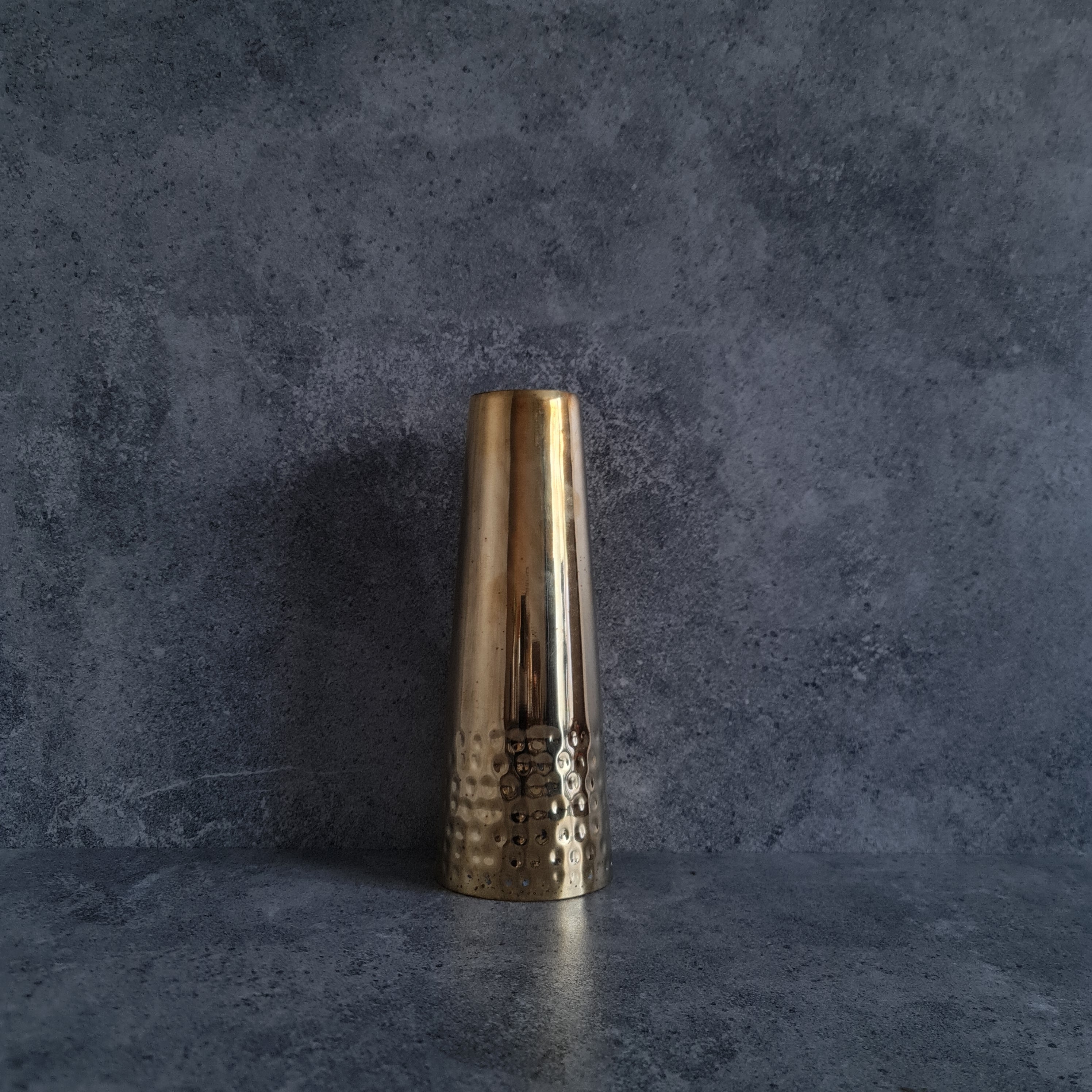 Brass Frustum Vase, Brass Vase - Set of 3, Home Decor, Decorative Brass Piece,  Hammered Vase, Decor Piece
