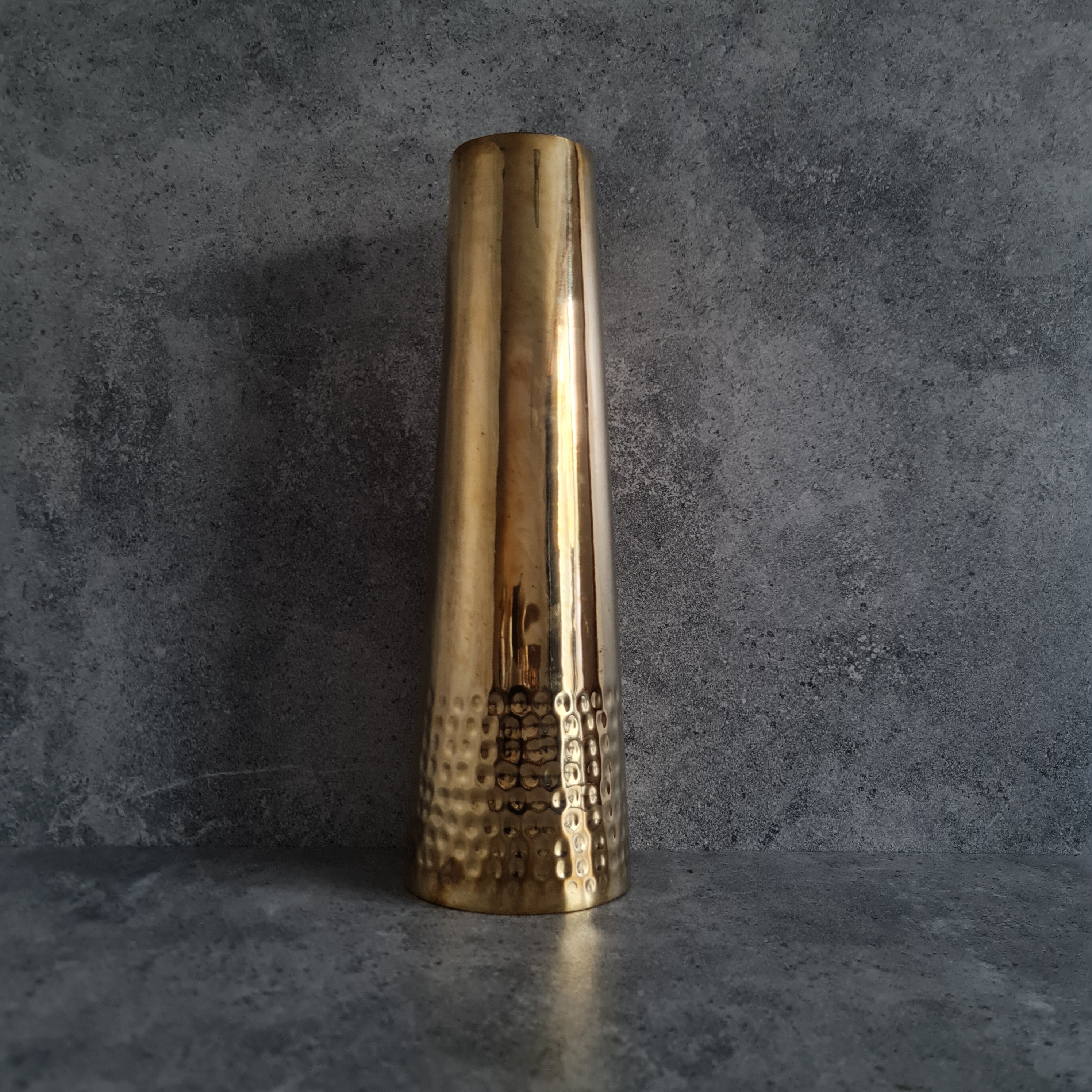 Brass Frustum Vase, Brass Vase - Set of 3, Home Decor, Decorative Brass Piece,  Hammered Vase, Decor Piece