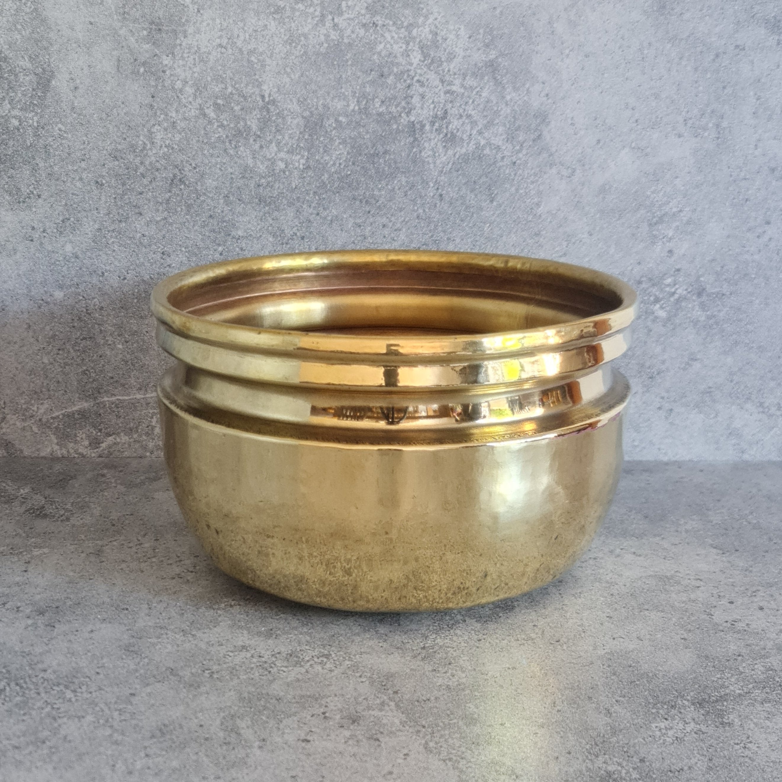 Brass Planter, Brass Hammered Planter, Home Decor
