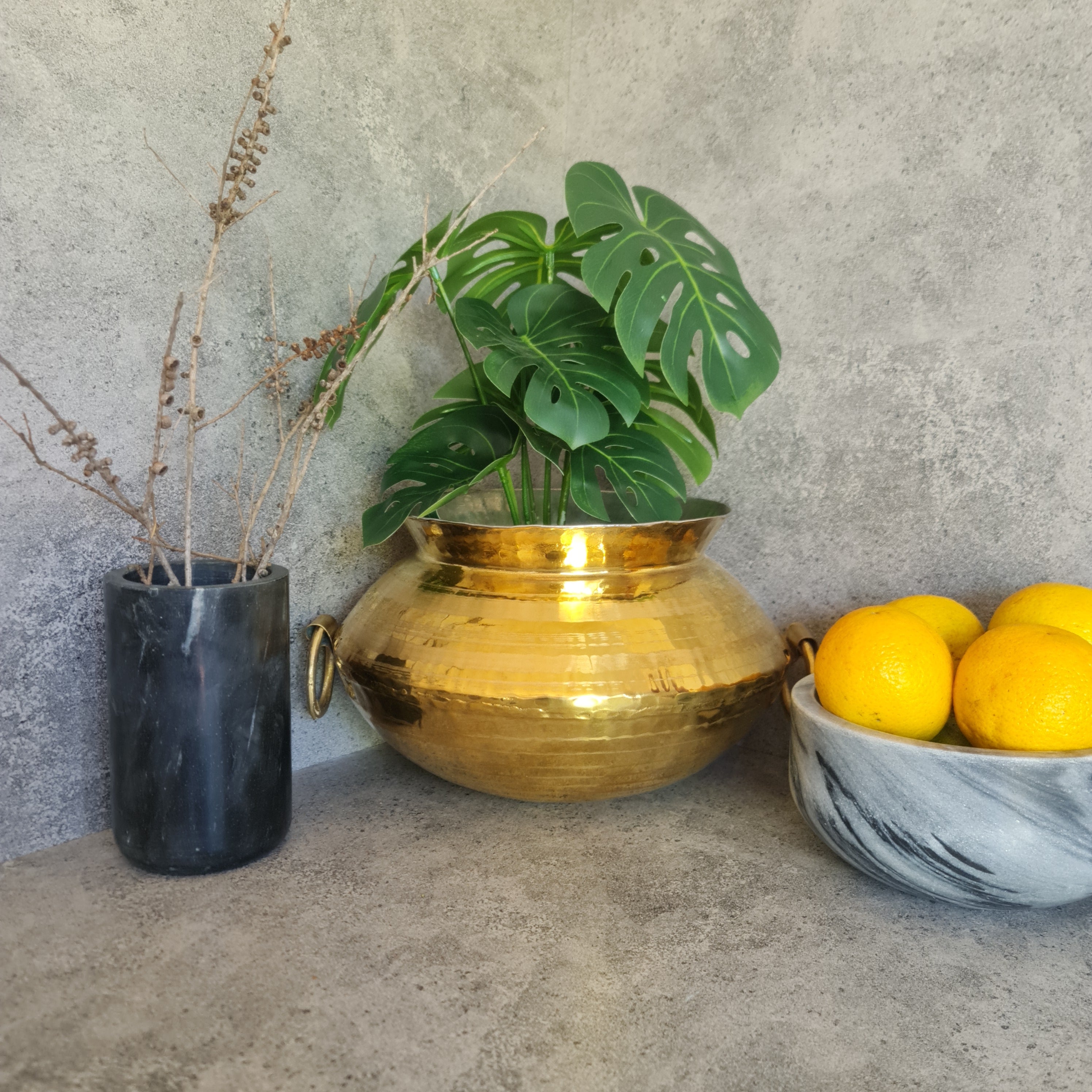 Brass Planter, Brass Pot Planter, Home Decor, Pot, Cooking Pot, Cookware