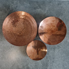 Copper Curved Plates - Set of 3, Copper Bowl, Copper Serving Bowl, Home Decor, Decorative Copper Plate, Serving Plate, Hammered Plate, Decor Piece