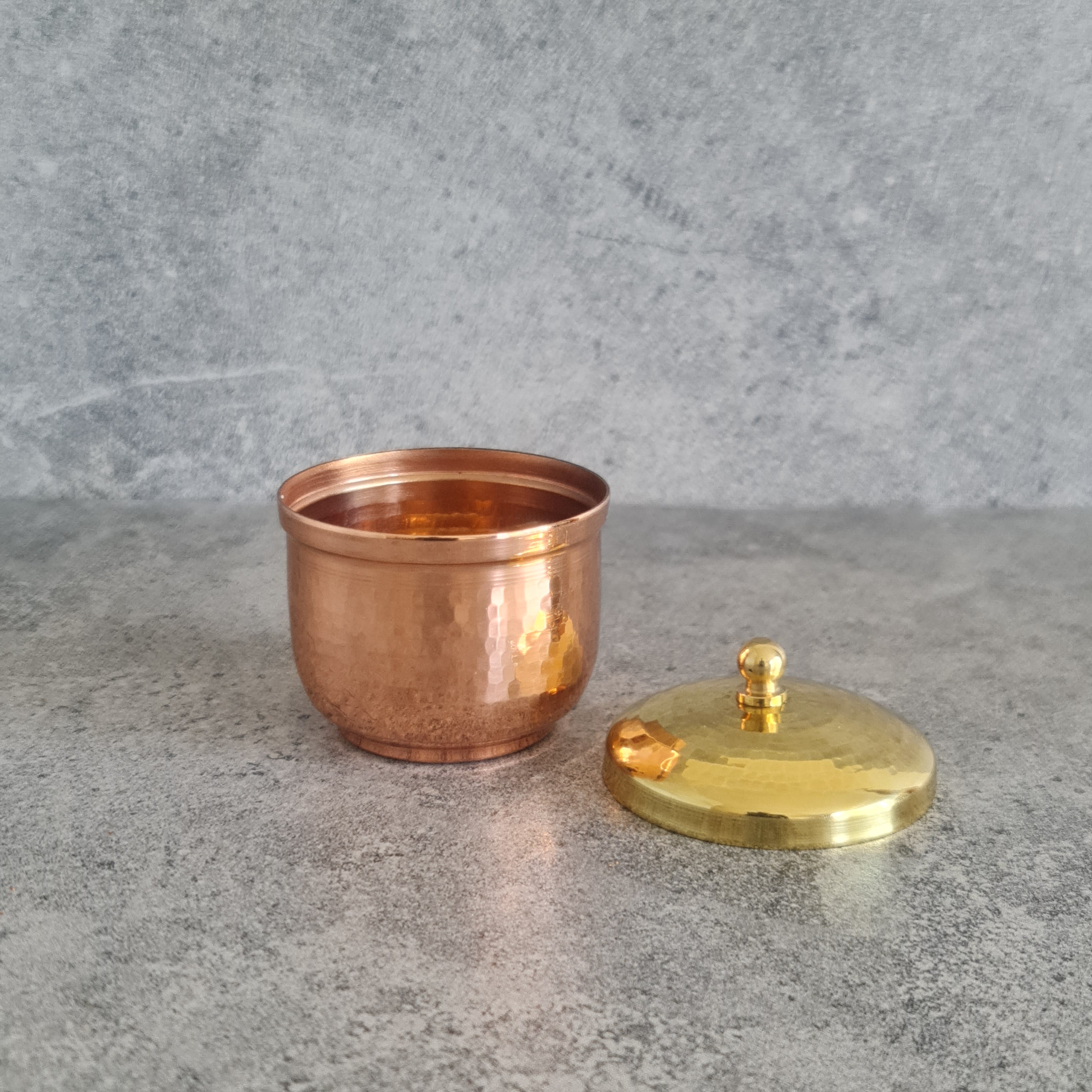 Copper Trinket Box, Jewelry Box, Canister
