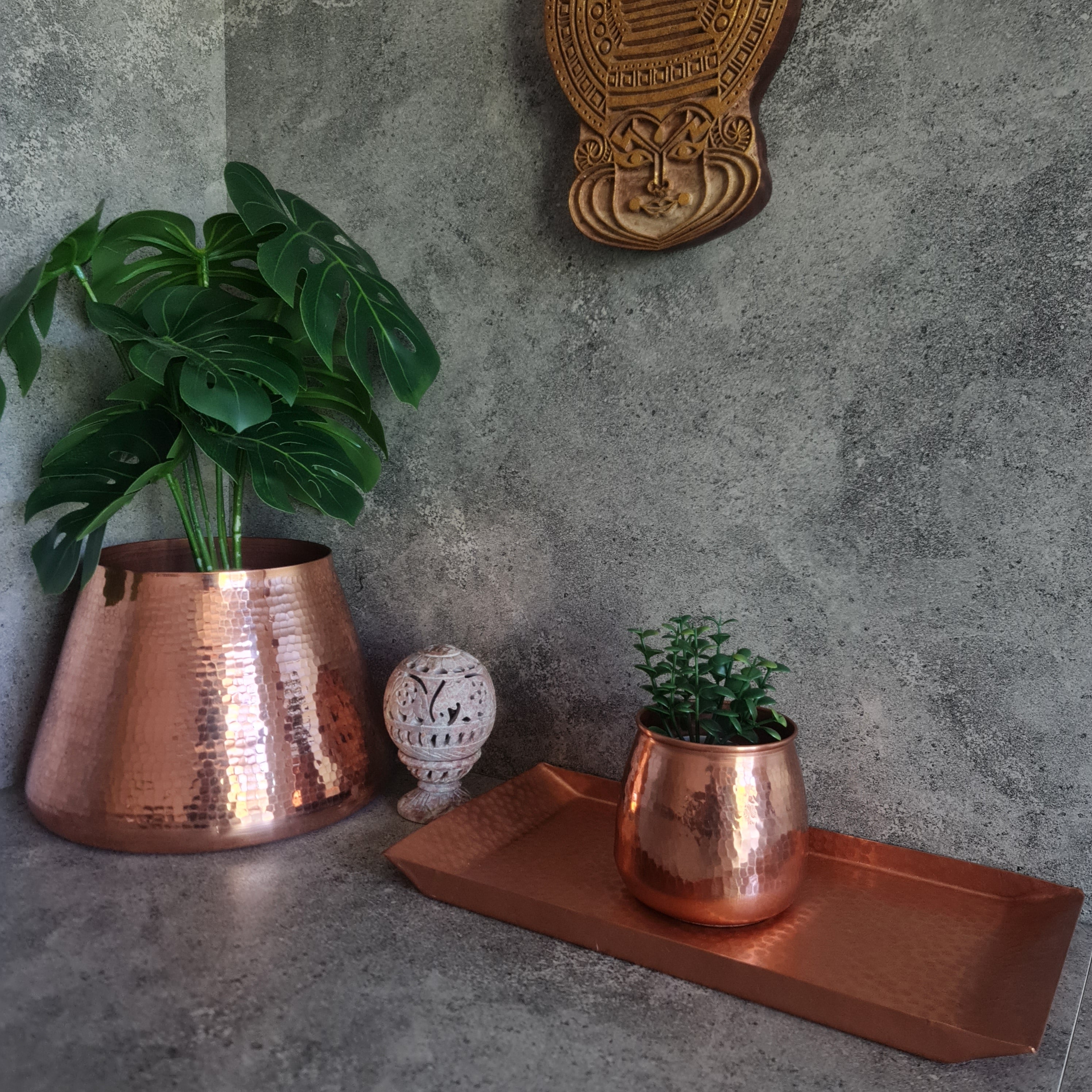 Copper Tray, Serving Plate, Copper Plate, Copper decorative Plate, Copper Platter, Barware Collection