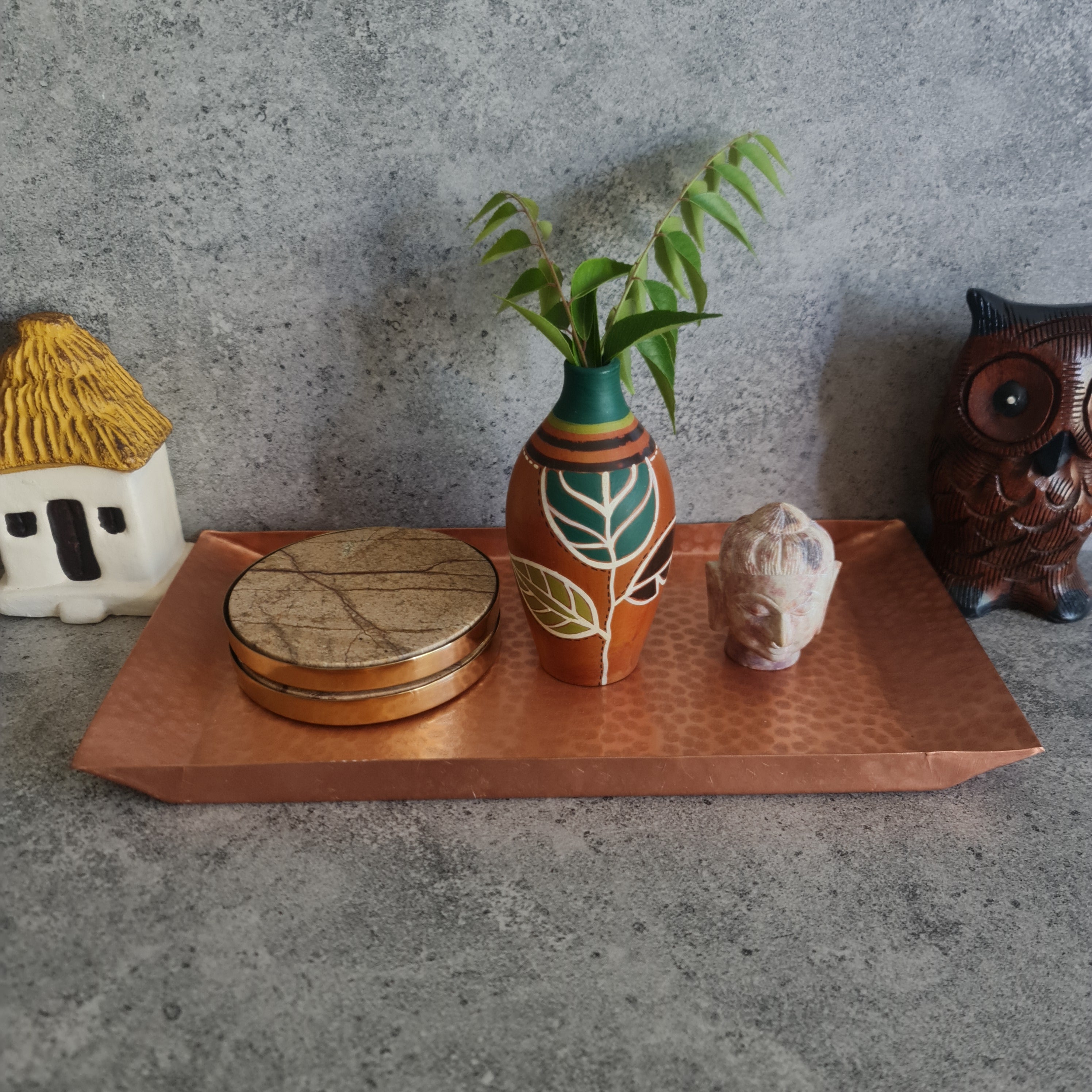 Copper Tray, Serving Plate, Copper Plate, Copper decorative Plate, Copper Platter, Barware Collection