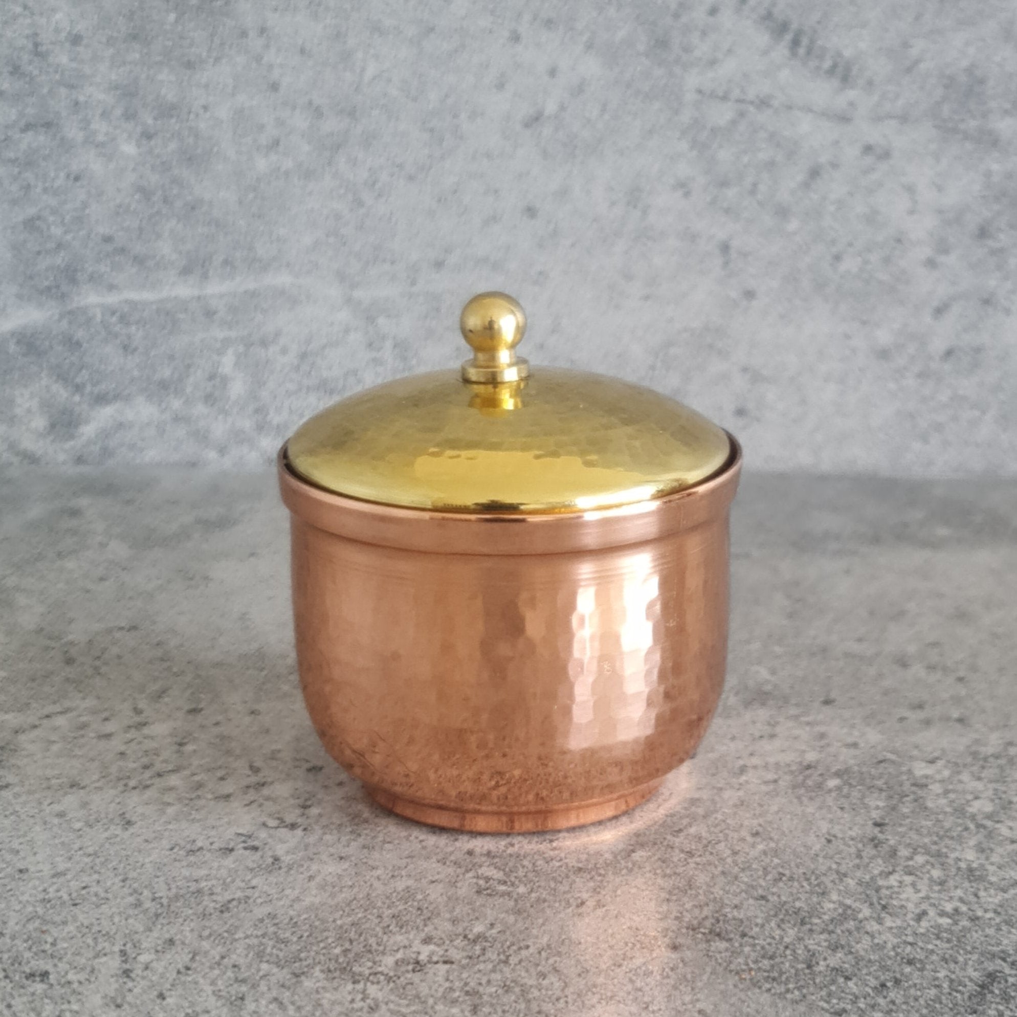 Copper Trinket Box, Jewelry Box, Canister