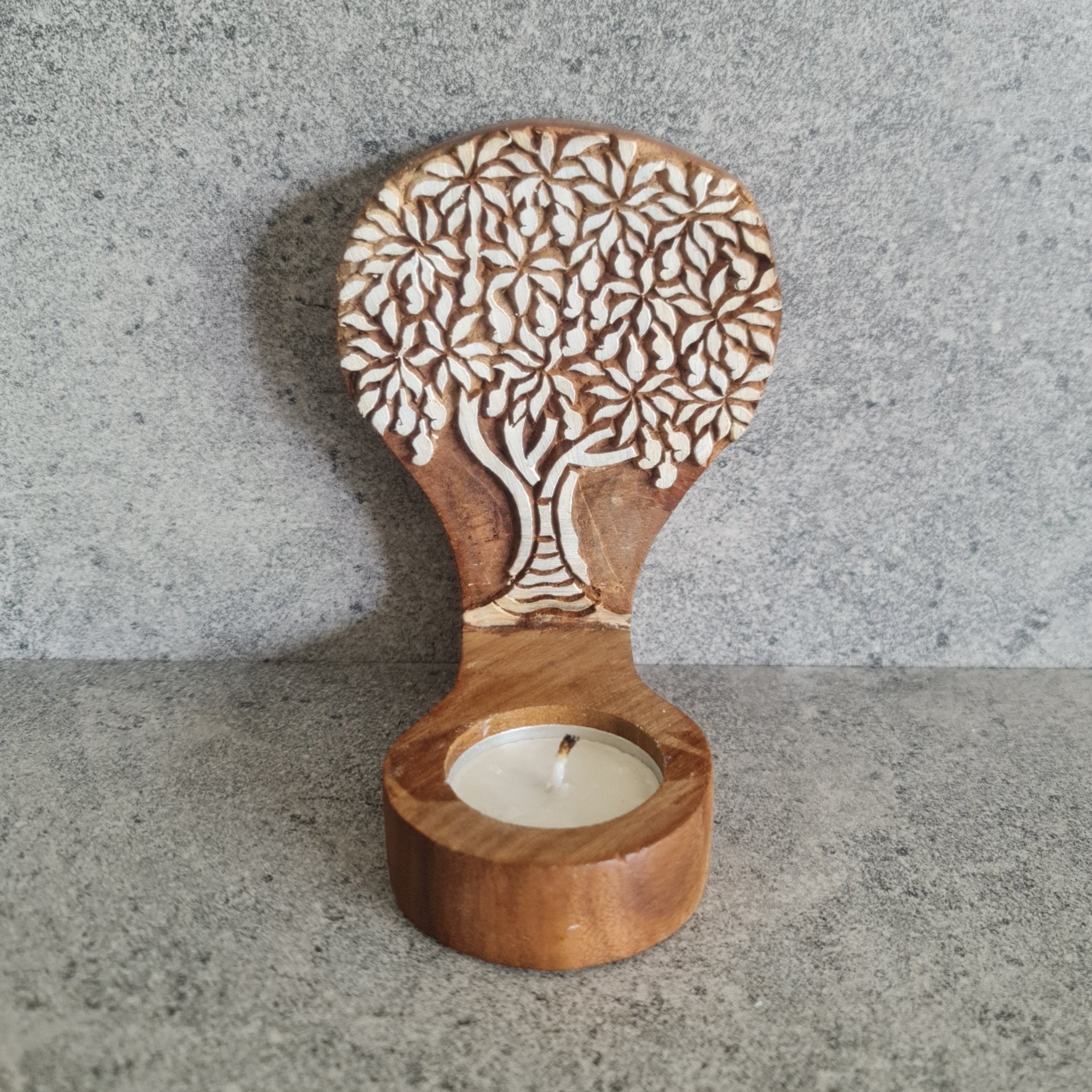 Engraved Tree Tea Light Holder, Tea Light Holder, Tea Light Candle Holder, Home Decor
