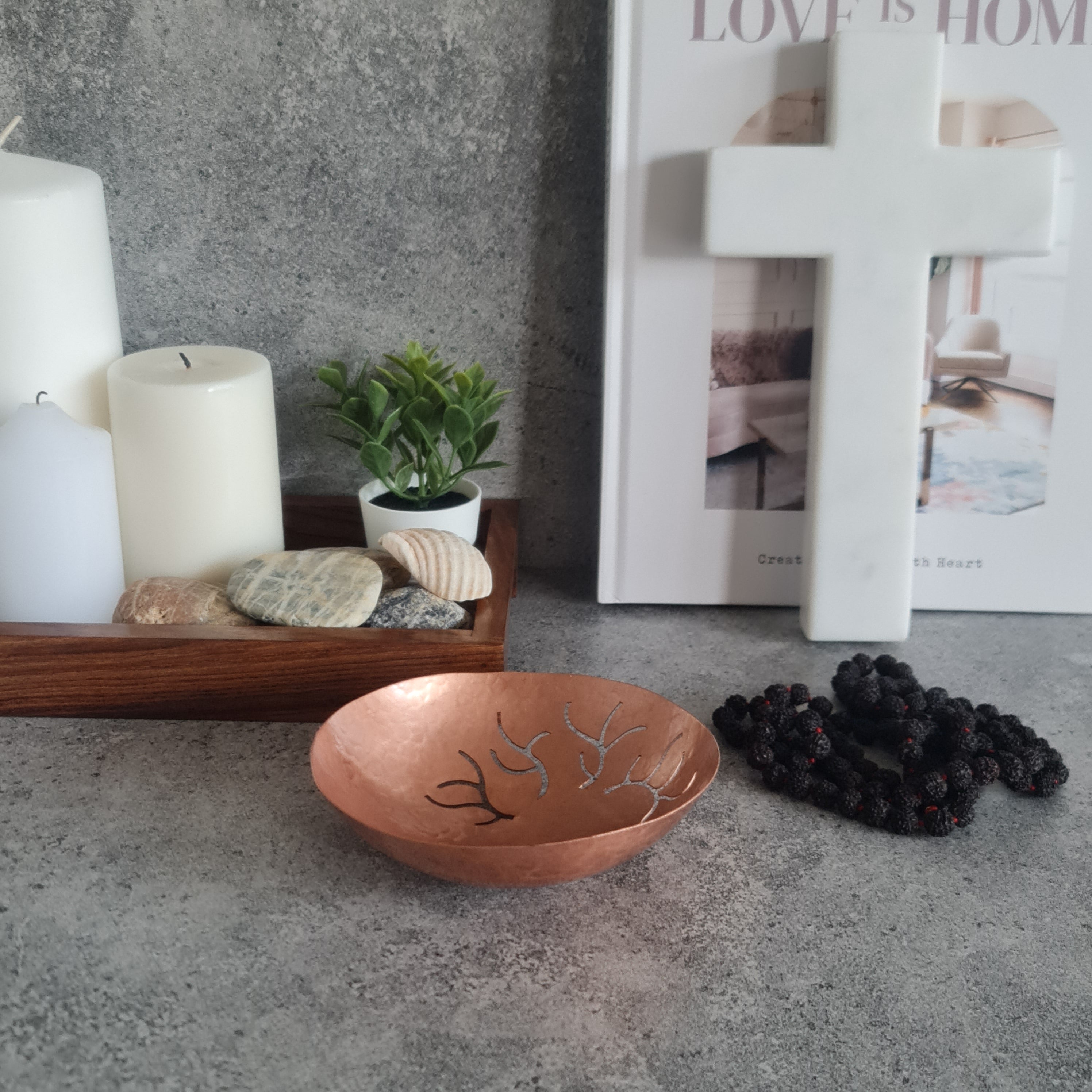 Tealight Candle Holder, Copper Tea Light Candle Holder, Handmade Tea Light