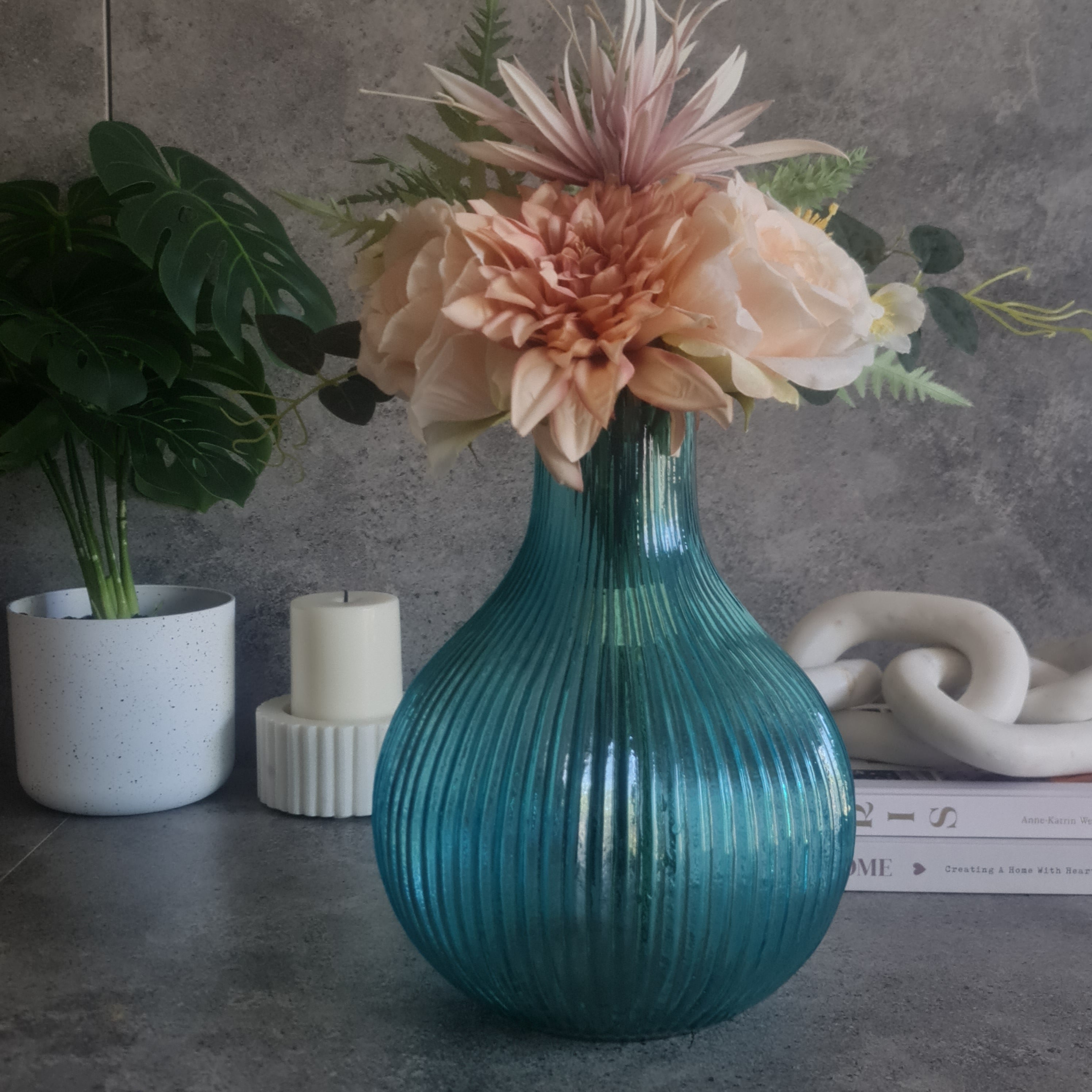 Handcrafted Glass Vase, Home Decor