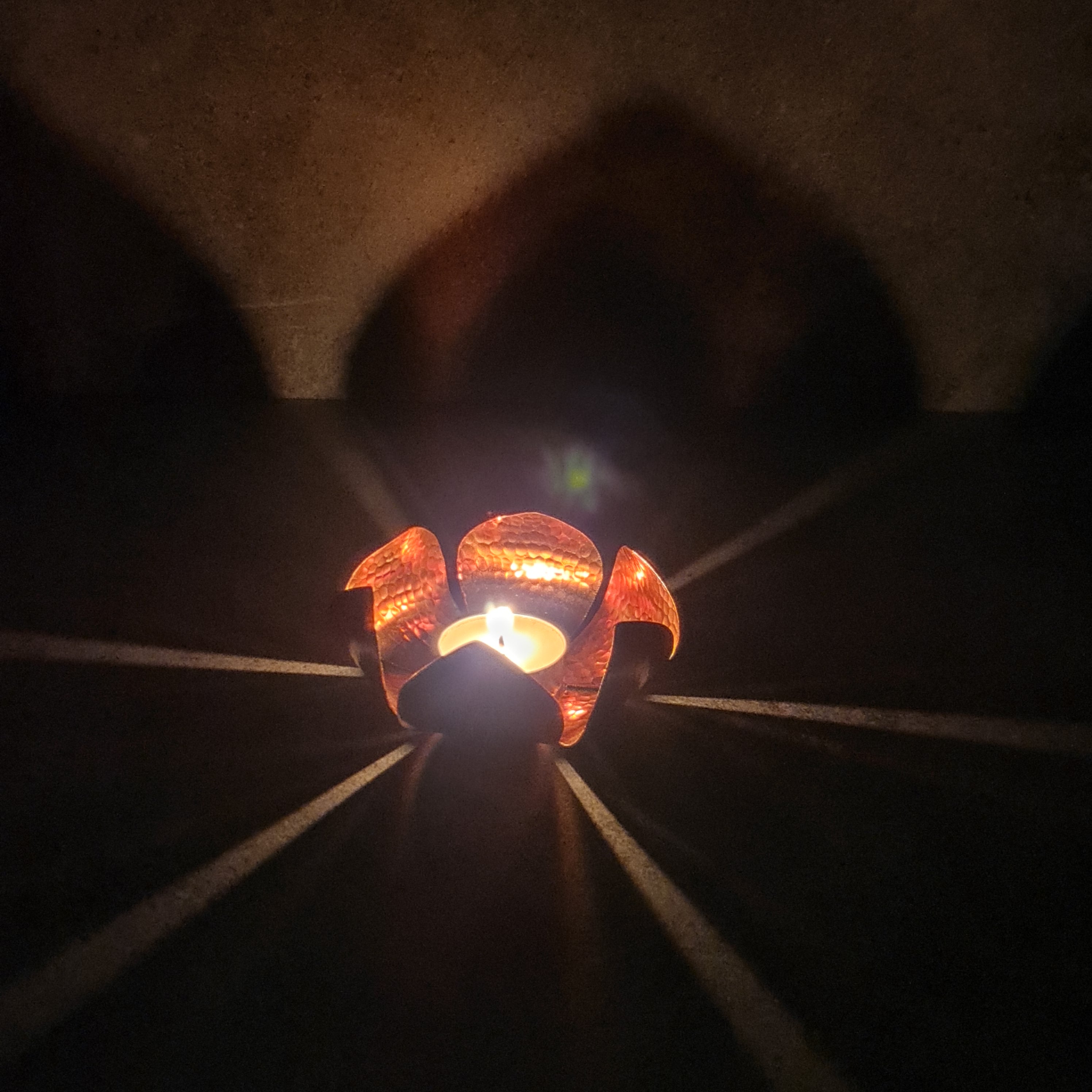 Lotus Tealight Candle Holder, Tealight Candle Holder, Copper Tealight Candle Holder, Handmade Tealight Candle Holder, Home decor