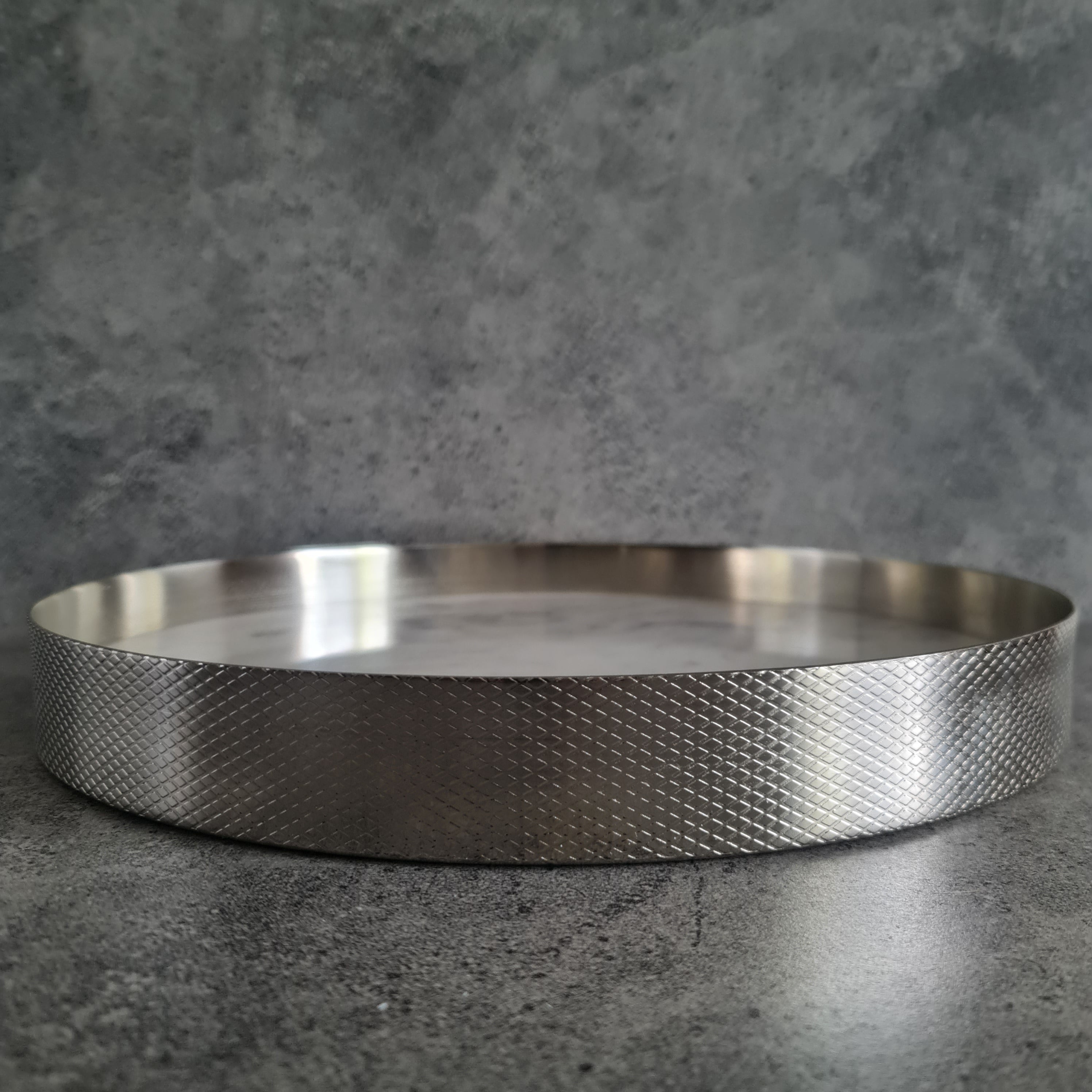 White Marble Tray, White Marble Decorative tray, White Marble Tray with Nickel Ring