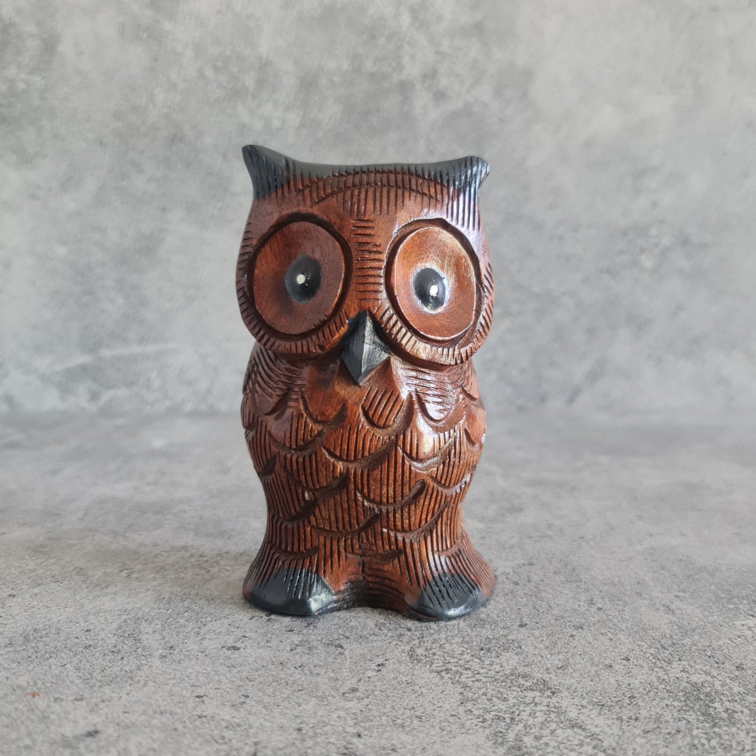Nocturnal Owl Wooden Glasses Holder & Decorative Showpiece, Home Decor, Glass holder, figurine