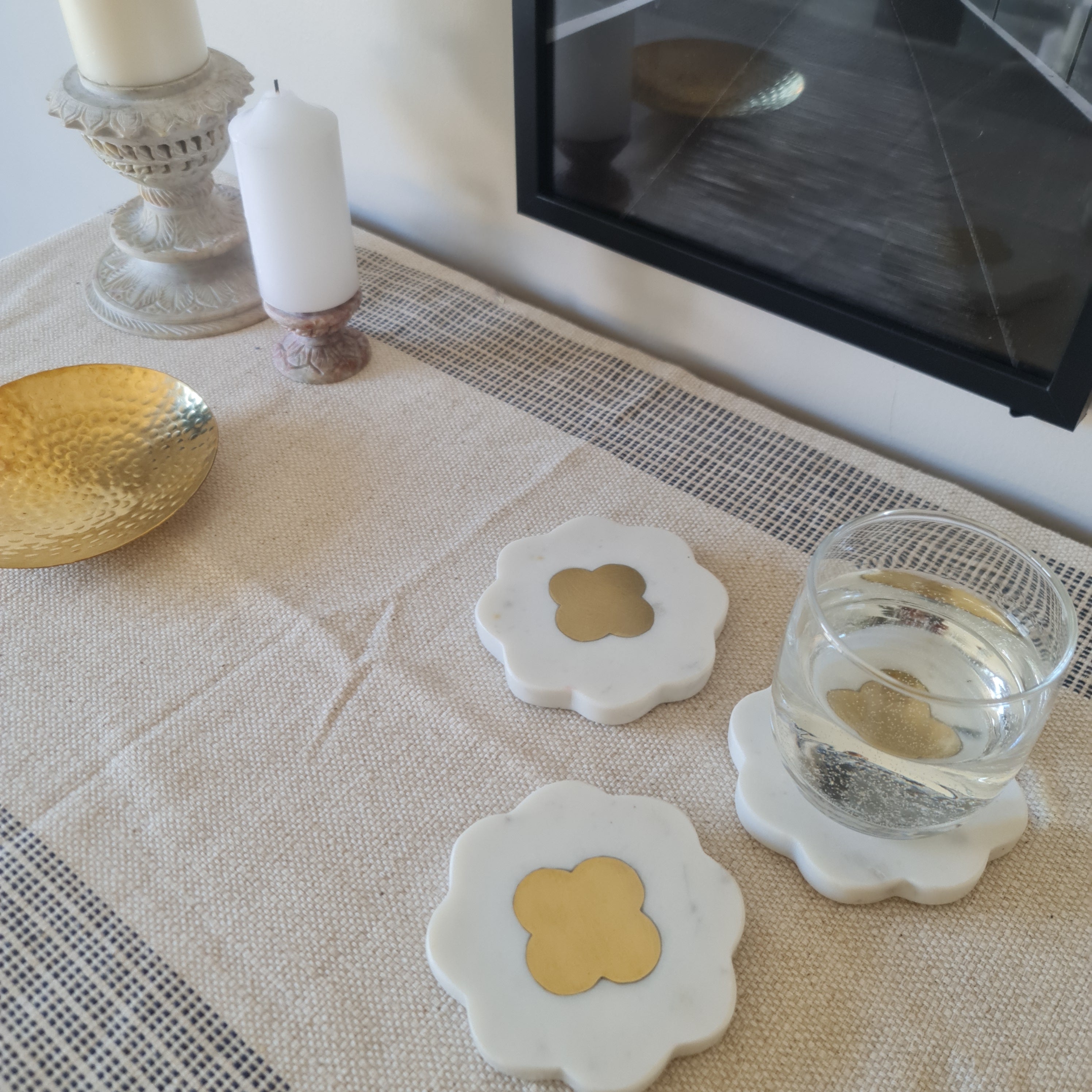 Marble drink Coaster, Coaster, Coaster Sets, Marble Coaster Barware Collection, Gift