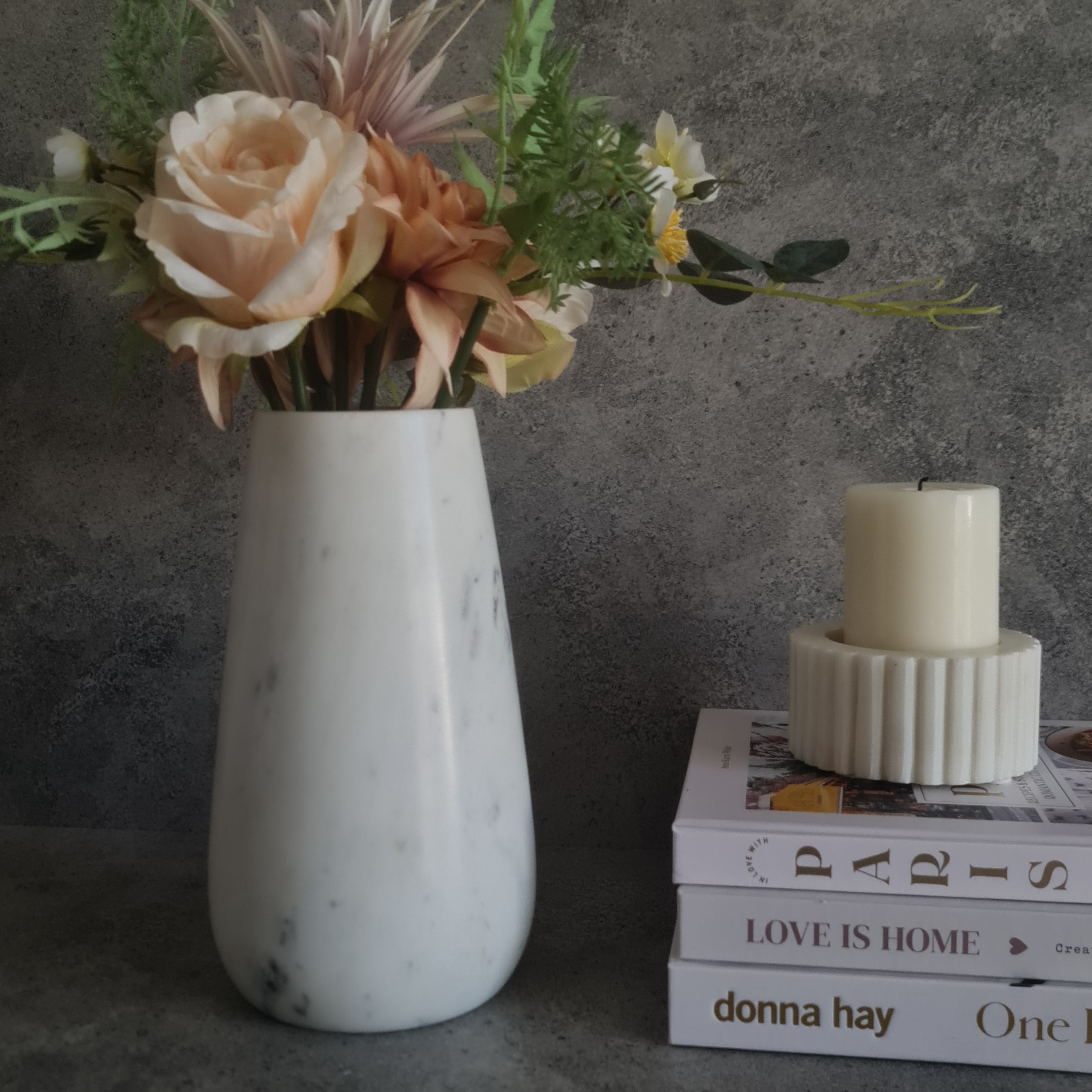 Marble vase, Home decor, Vase, Tapered Vase