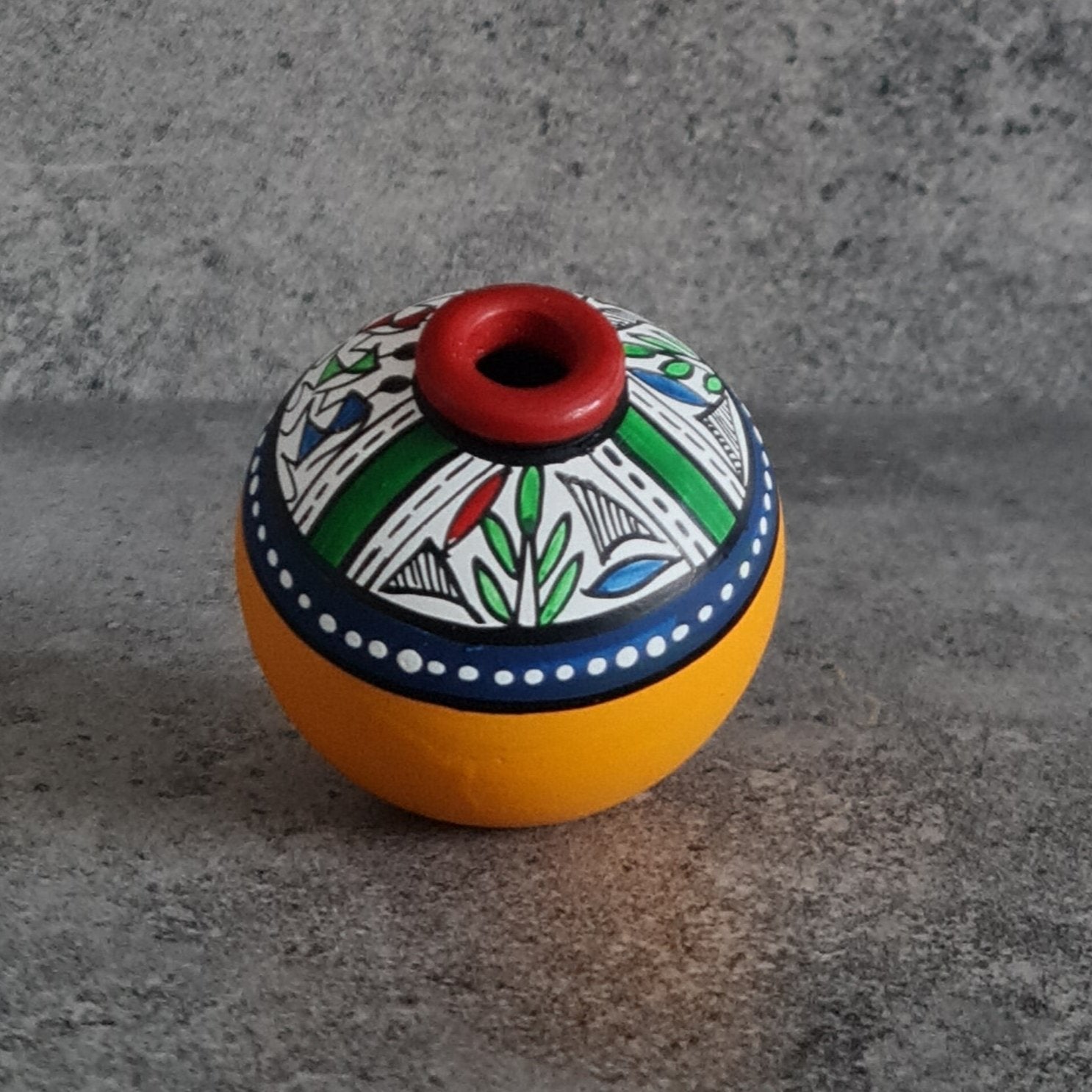 Handmade Miniature Vase, Home decor, Terracotta hand painted Vase, Mini set of 3 Vase