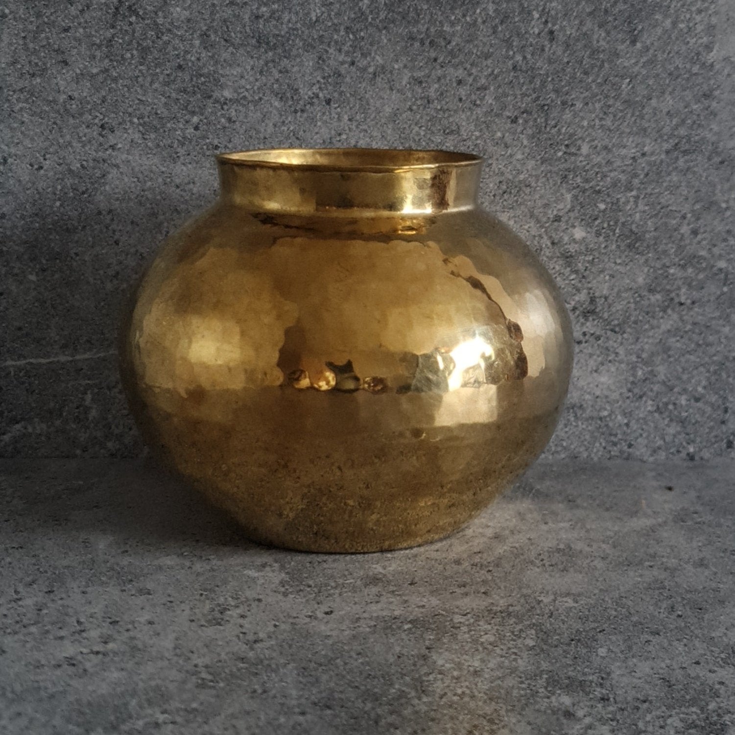 Textura Brass Sphere Vase, Brass Vase, Round Vase, Home Decor