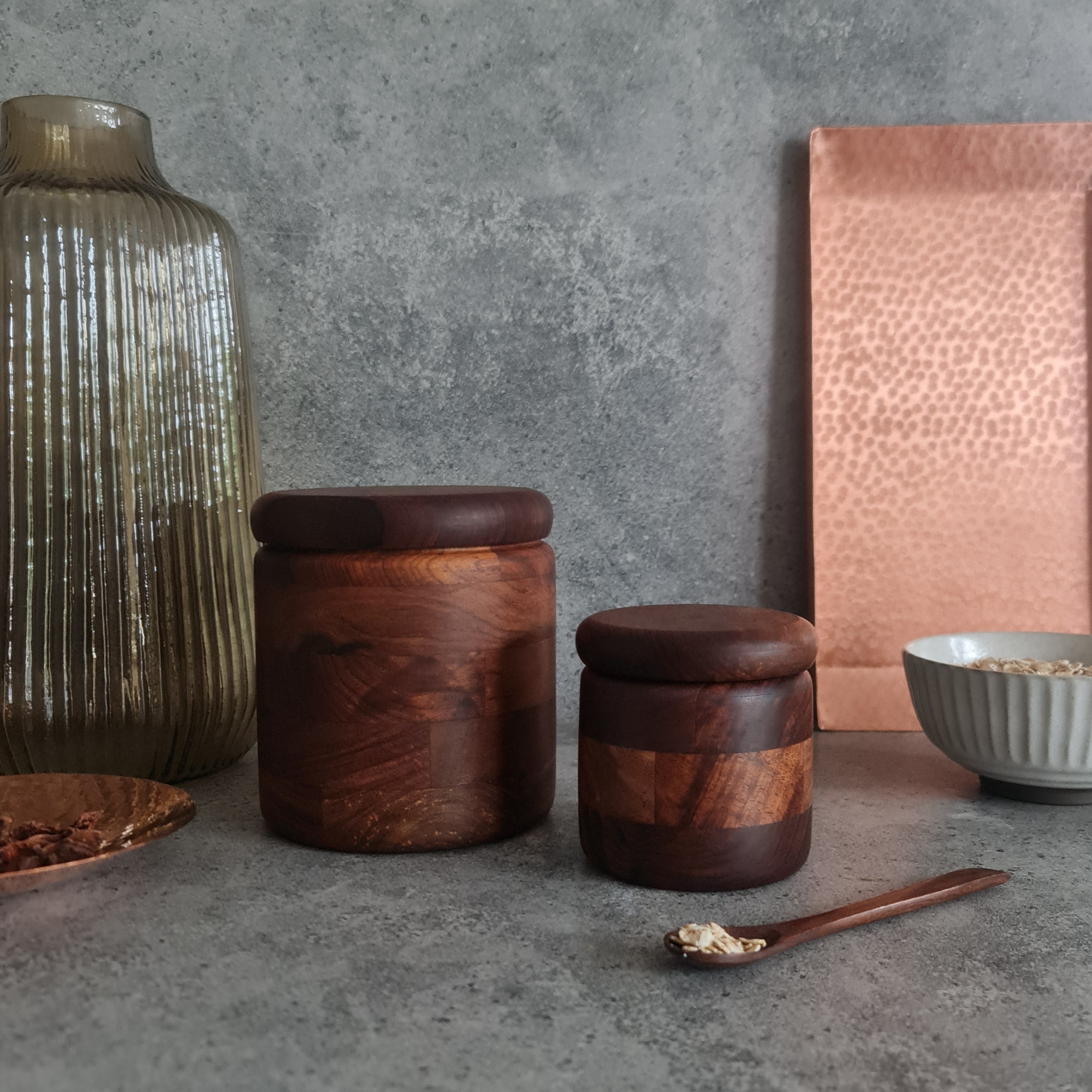 Wooden Canister, Wooden Jar