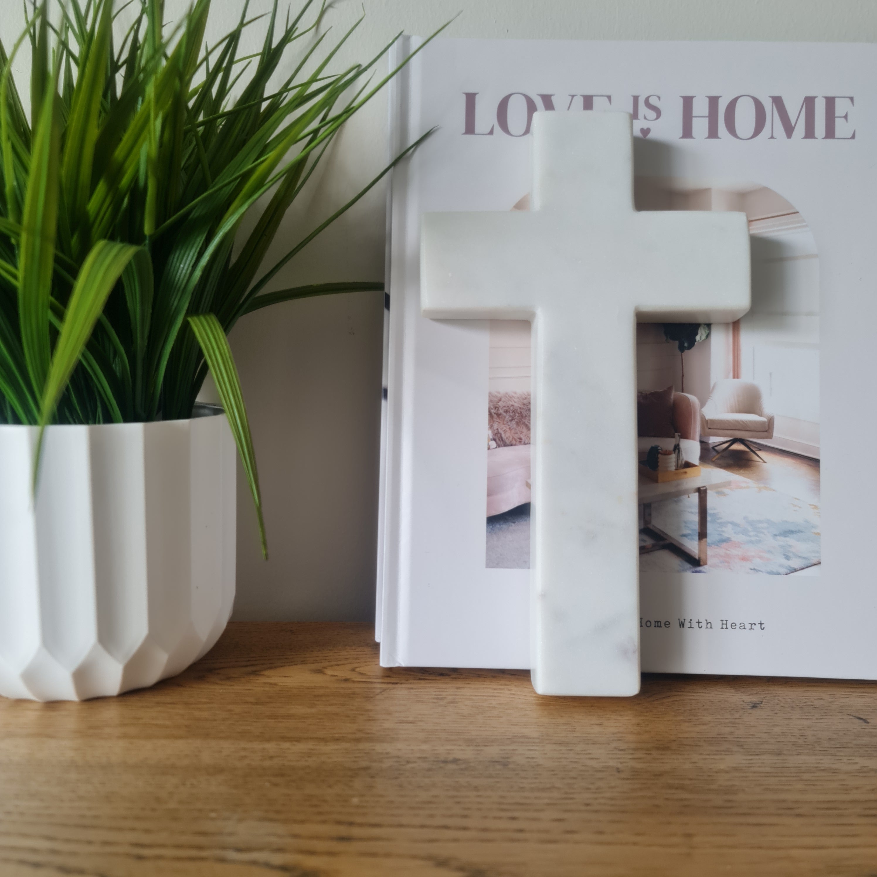 Marble Cross Decor, Home Decor Piece, Marble Cross Home Decor, Figurine