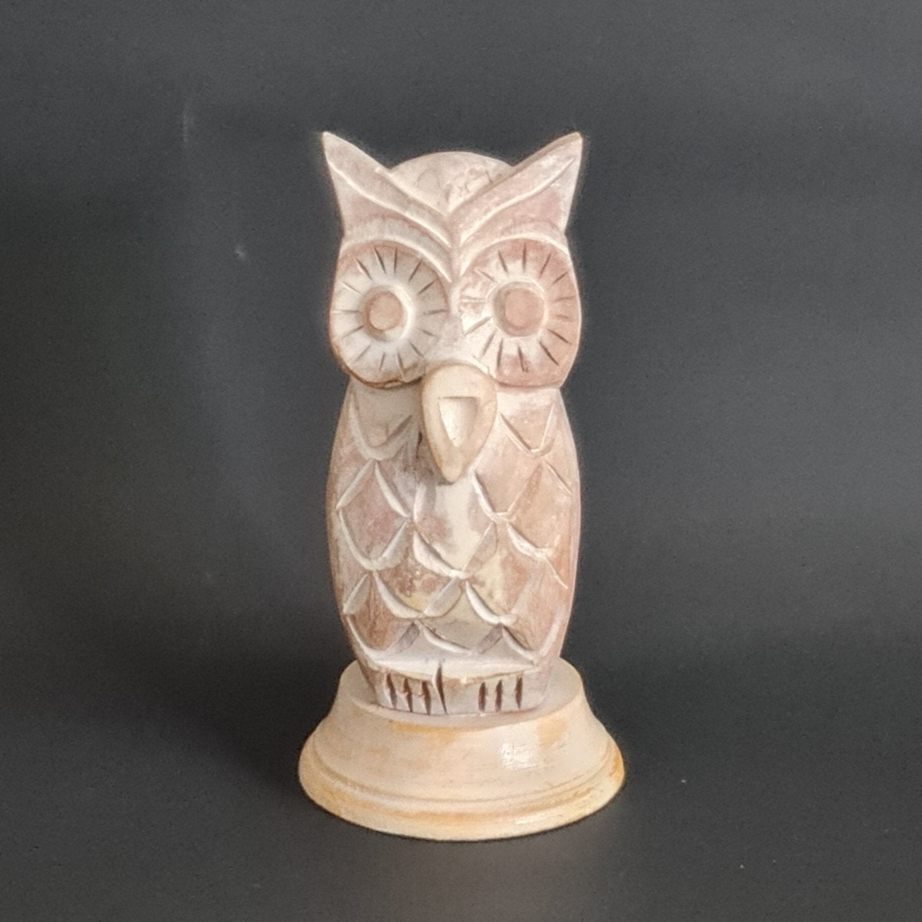 White Owl Wooden Glasses Holder & Decorative Showpiece, Home Decor, Glass holder, figurine