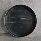 Decorative Marble Tray, Marble Decor tray, Black Marble Tray with Nickel Ring