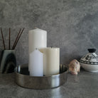 Decorative Marble Tray, Marble Decor tray, Black Marble Tray with Nickel Ring