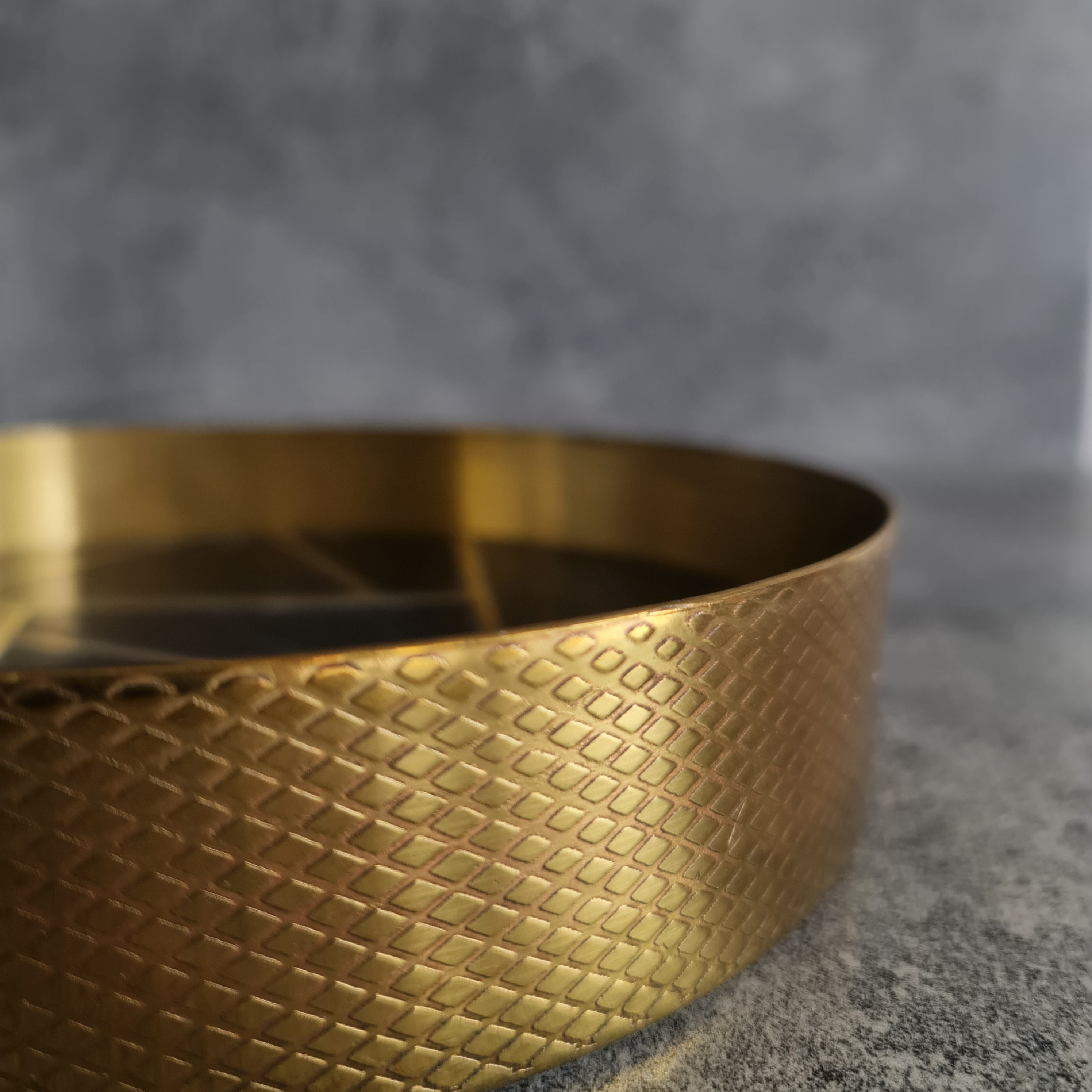 Decorative Marble Tray, Marble Decor tray, Black Marble Tray with Textured Brass Ring