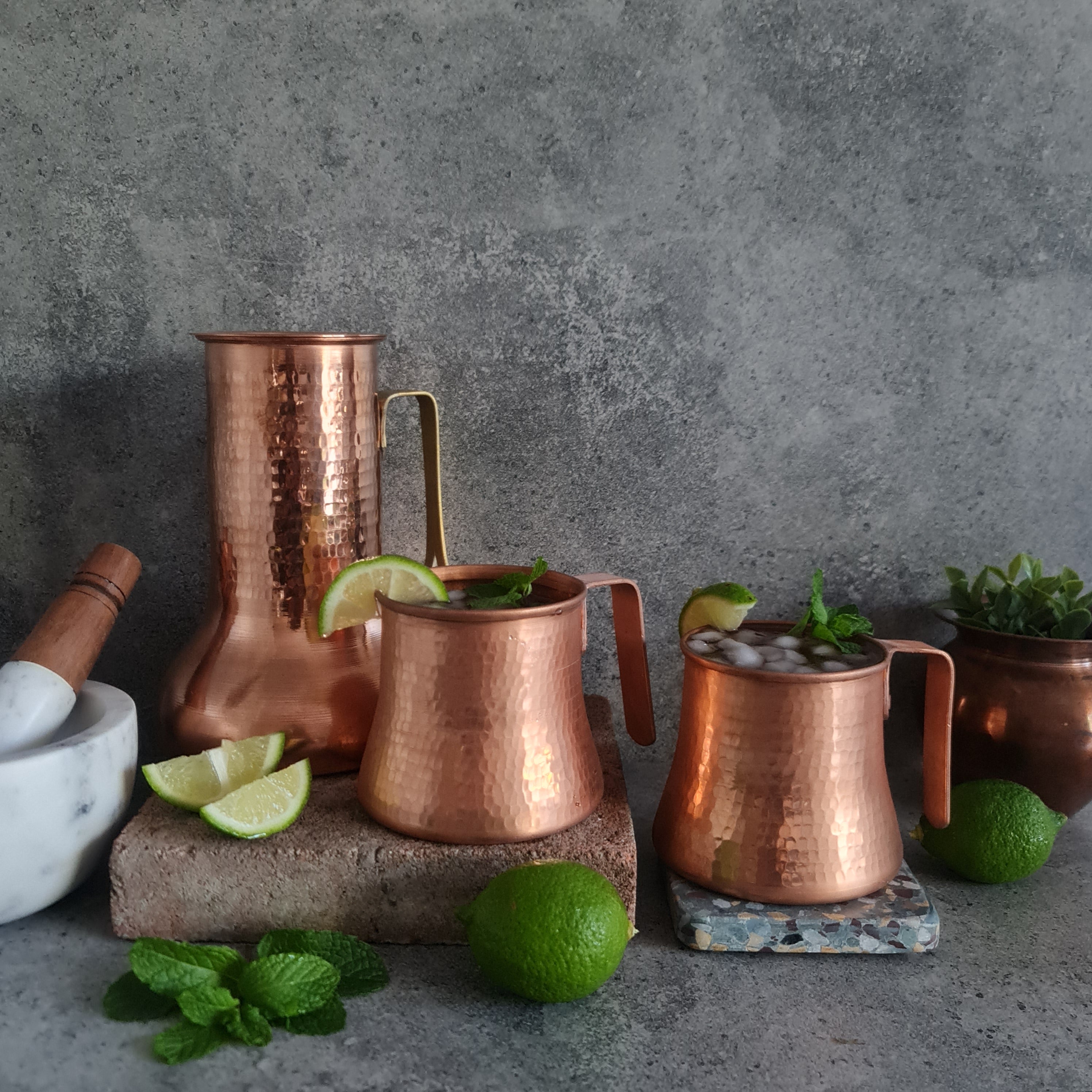 Copper Cup, Copper Mug, Copper Glass, Copper Mule Mug, Copper Hammered Mule Mug, Copper Tumbler, Cocktail Glass, Gift, Aartha Living | Handcrafted Home Decor & Lifestyle Essentials