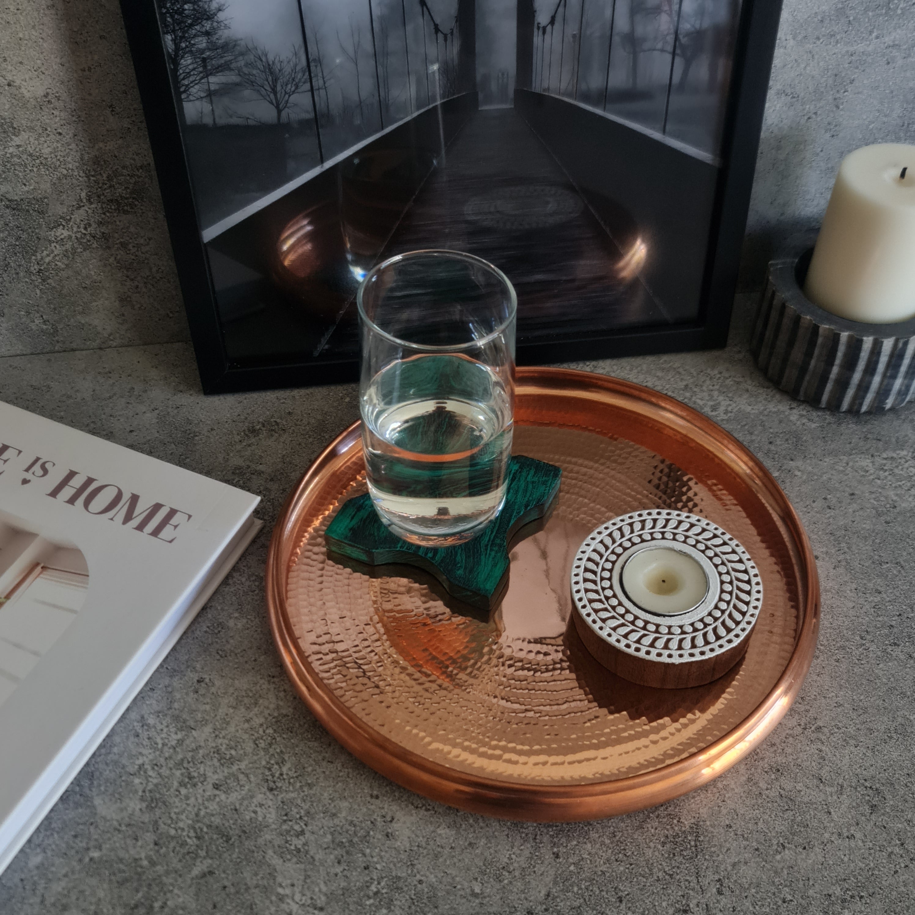Copper Platter, Copper Plate, Copper decorative Plate, Serving Plate, Hammered Plate, Tray