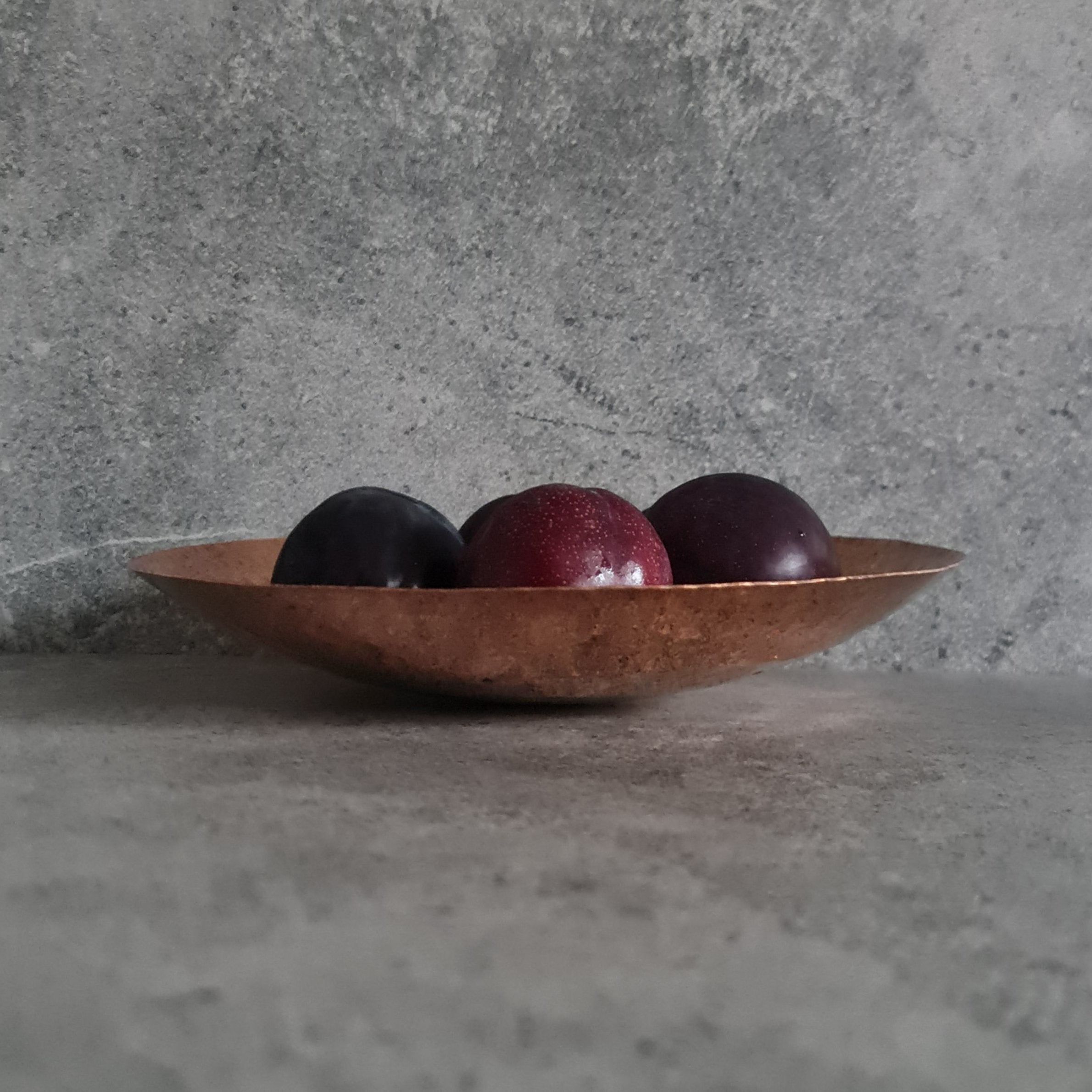 Copper Curved Plates - Set of 3, Copper Bowl, Copper Serving Bowl, Home Decor, Decorative Copper Plate, Serving Plate, Hammered Plate, Decor Piece