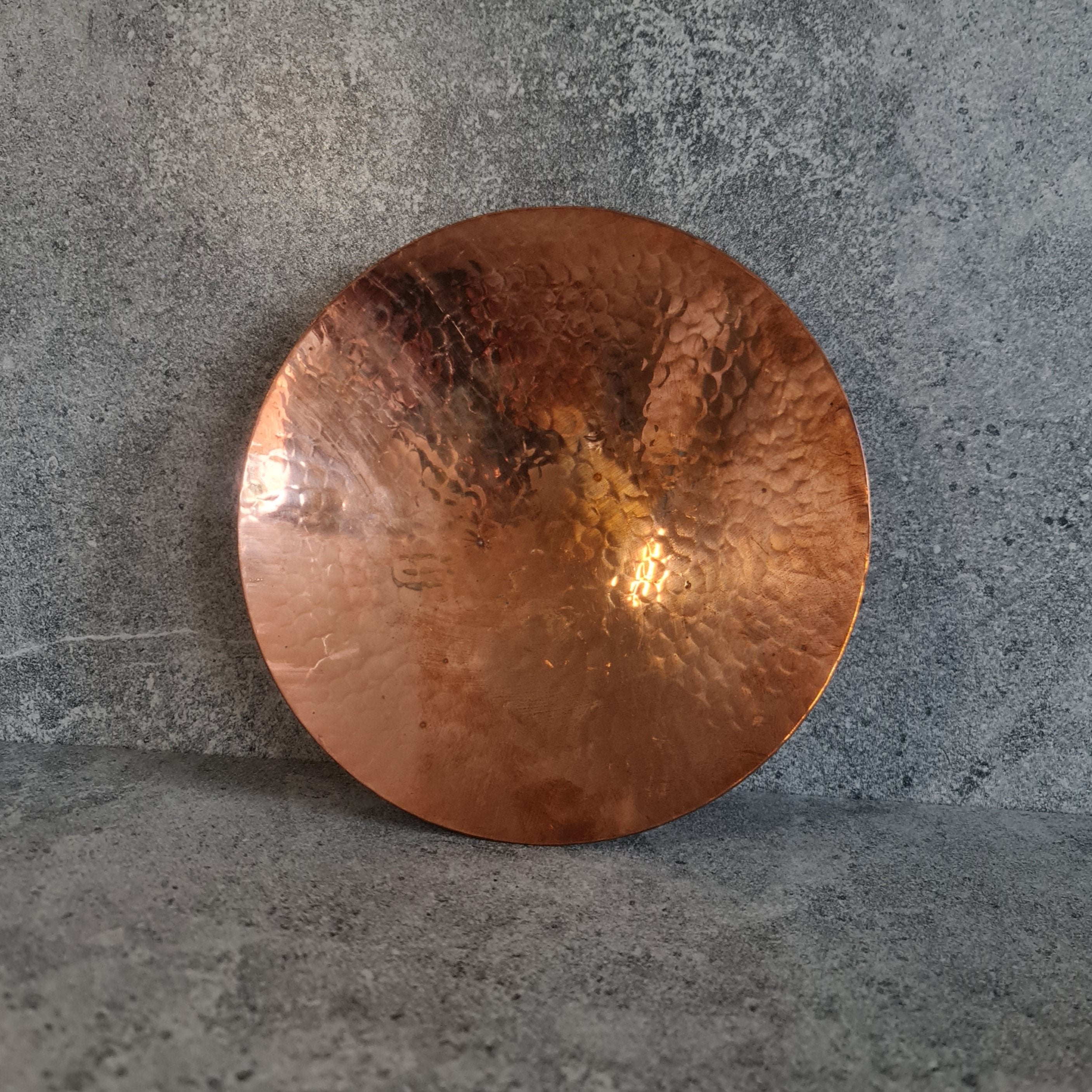 Copper Curved Plates - Set of 3, Copper Bowl, Copper Serving Bowl, Home Decor, Decorative Copper Plate, Serving Plate, Hammered Plate, Decor Piece