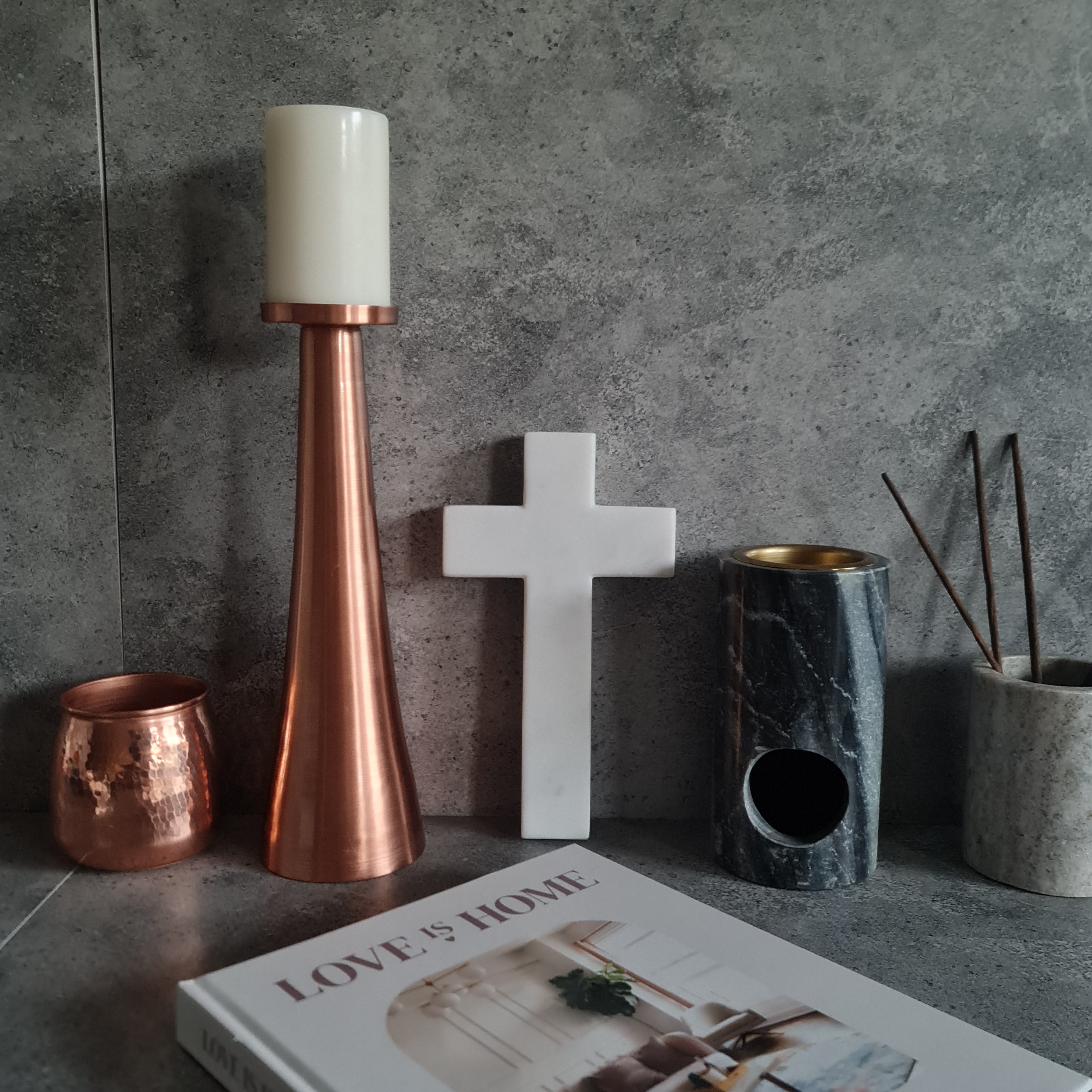 Copper Tapered Candle Stand, Candle Stand, Home Decor, Copper Candle Stand