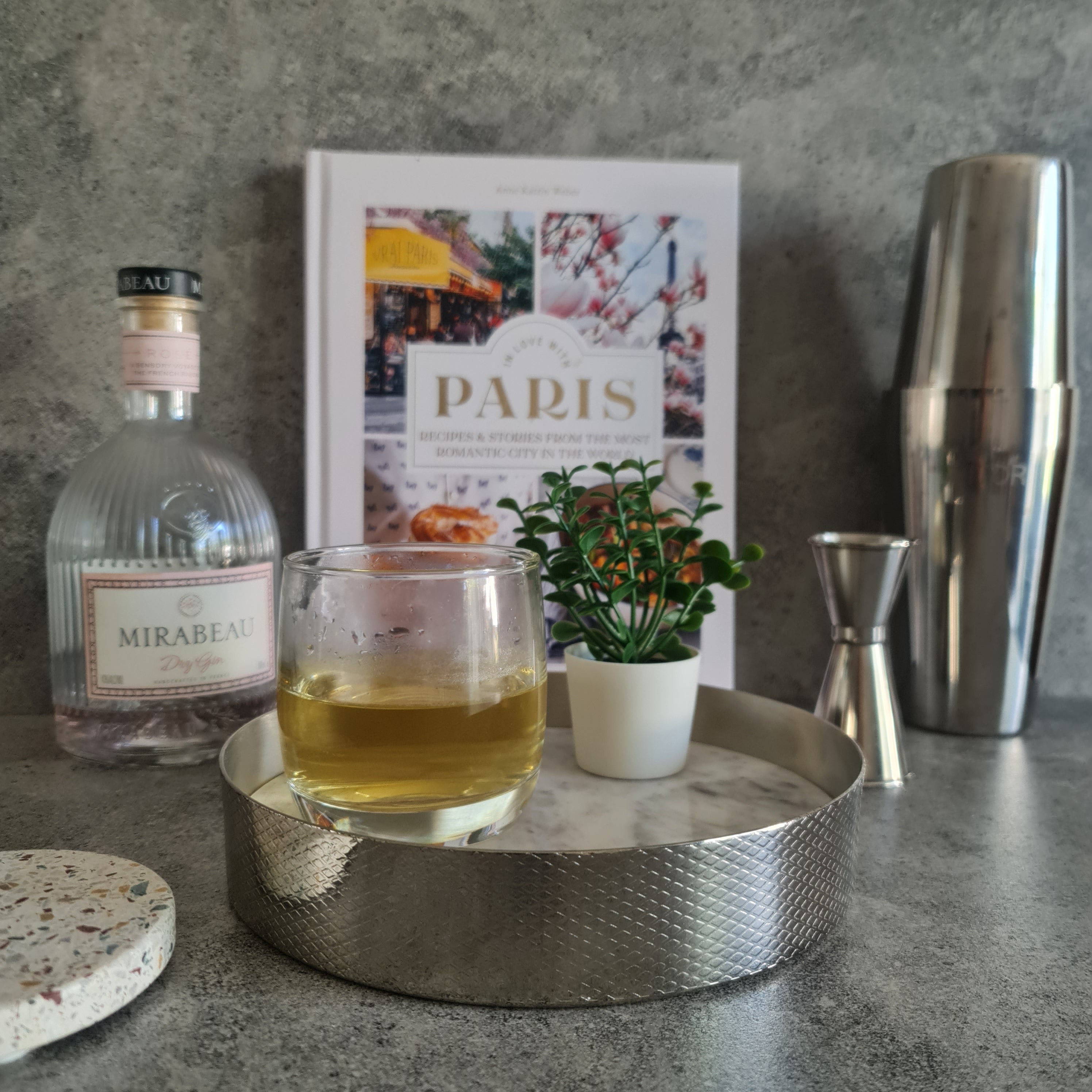 White Marble Tray, White Marble Decorative tray, White Marble Tray with Nickel Ring