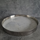 White Marble Tray, White Marble Decorative tray, White Marble Tray with Plain Nickel Ring