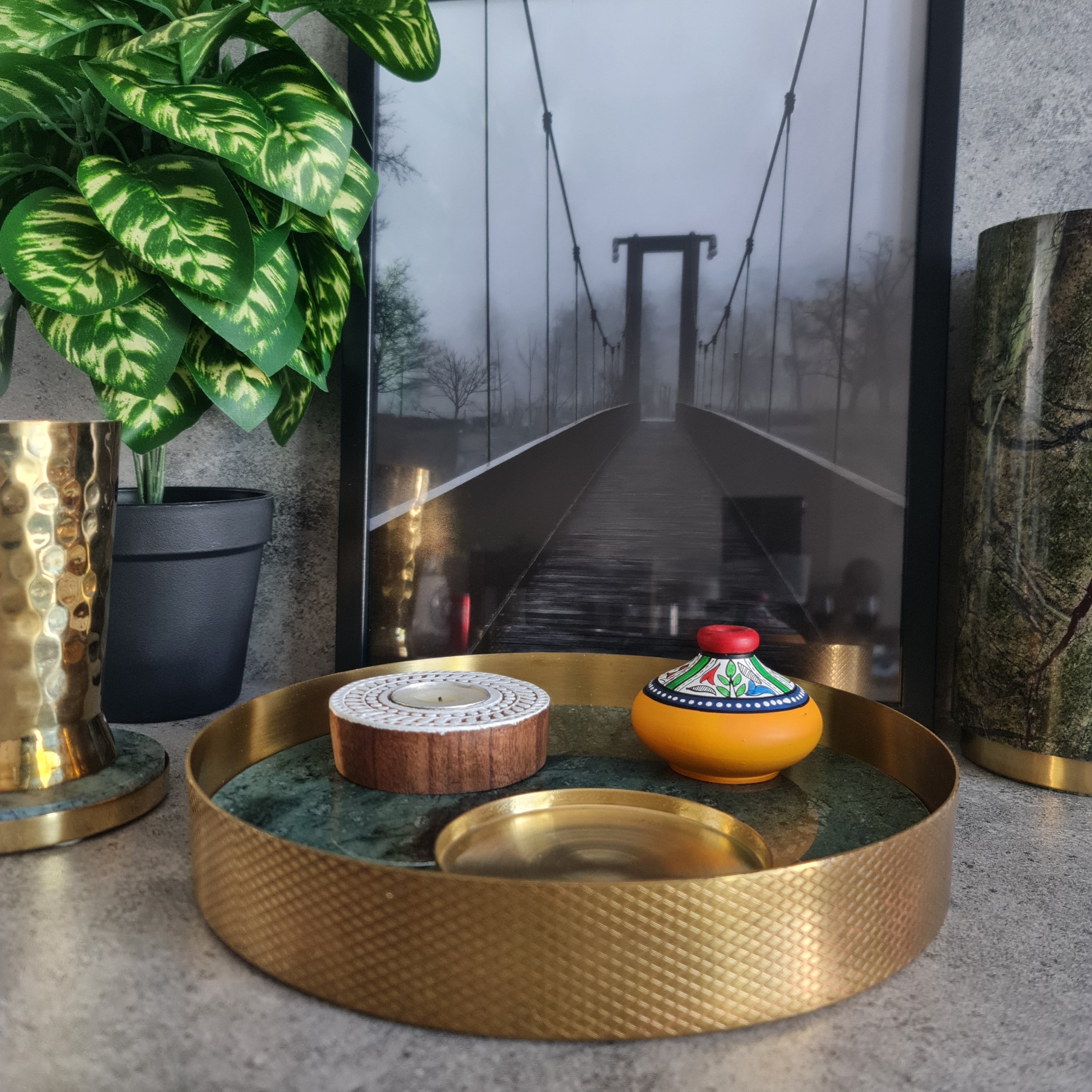 Green Marble Tray, Marble Tray, Bar collection, gift, Home Decor