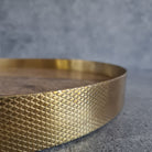 Golden Forest Marble Tray, Marble Decorative tray, White Marble Tray with Brass Ring
