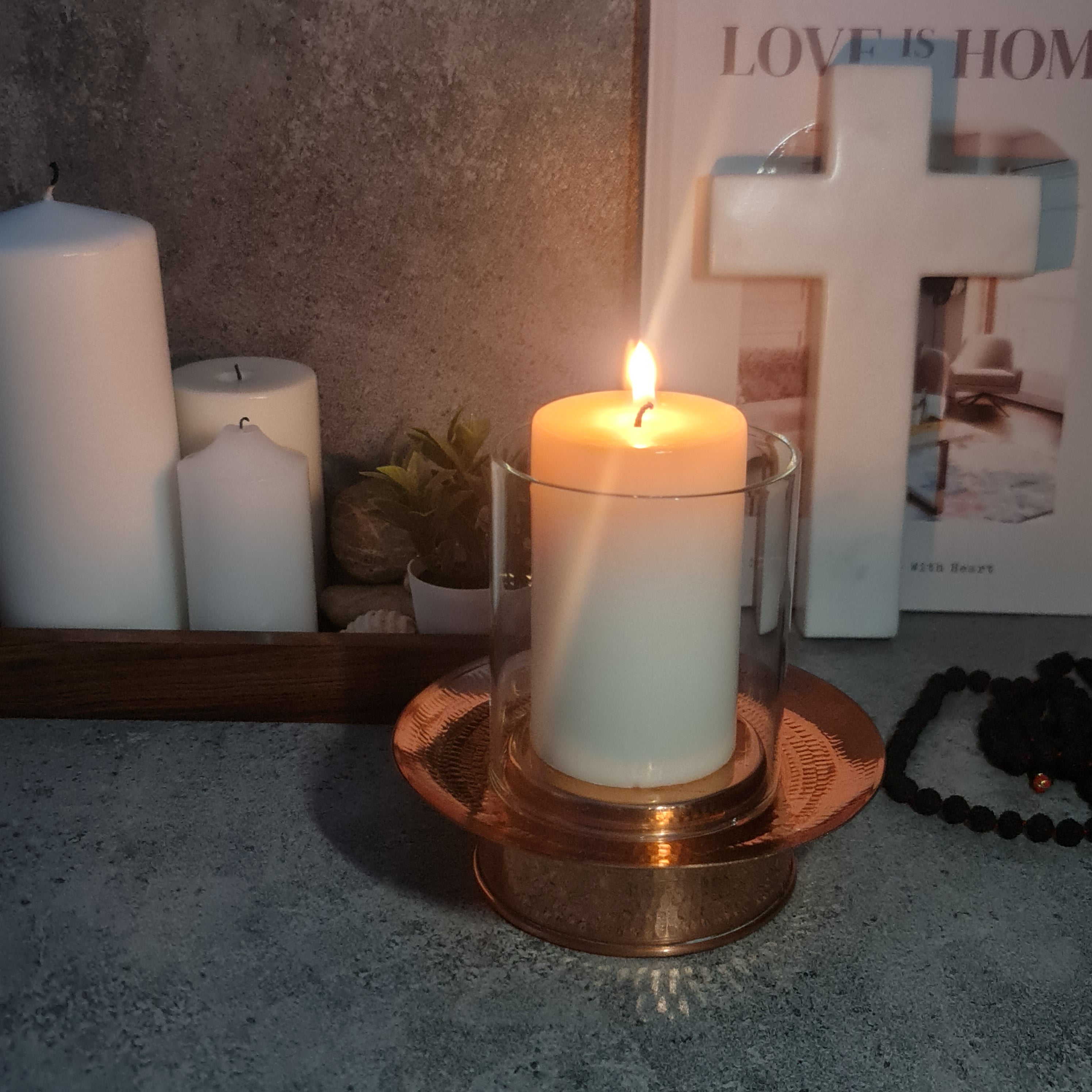 Halo Candle Stand, Copper Candle Stand, Home Decor