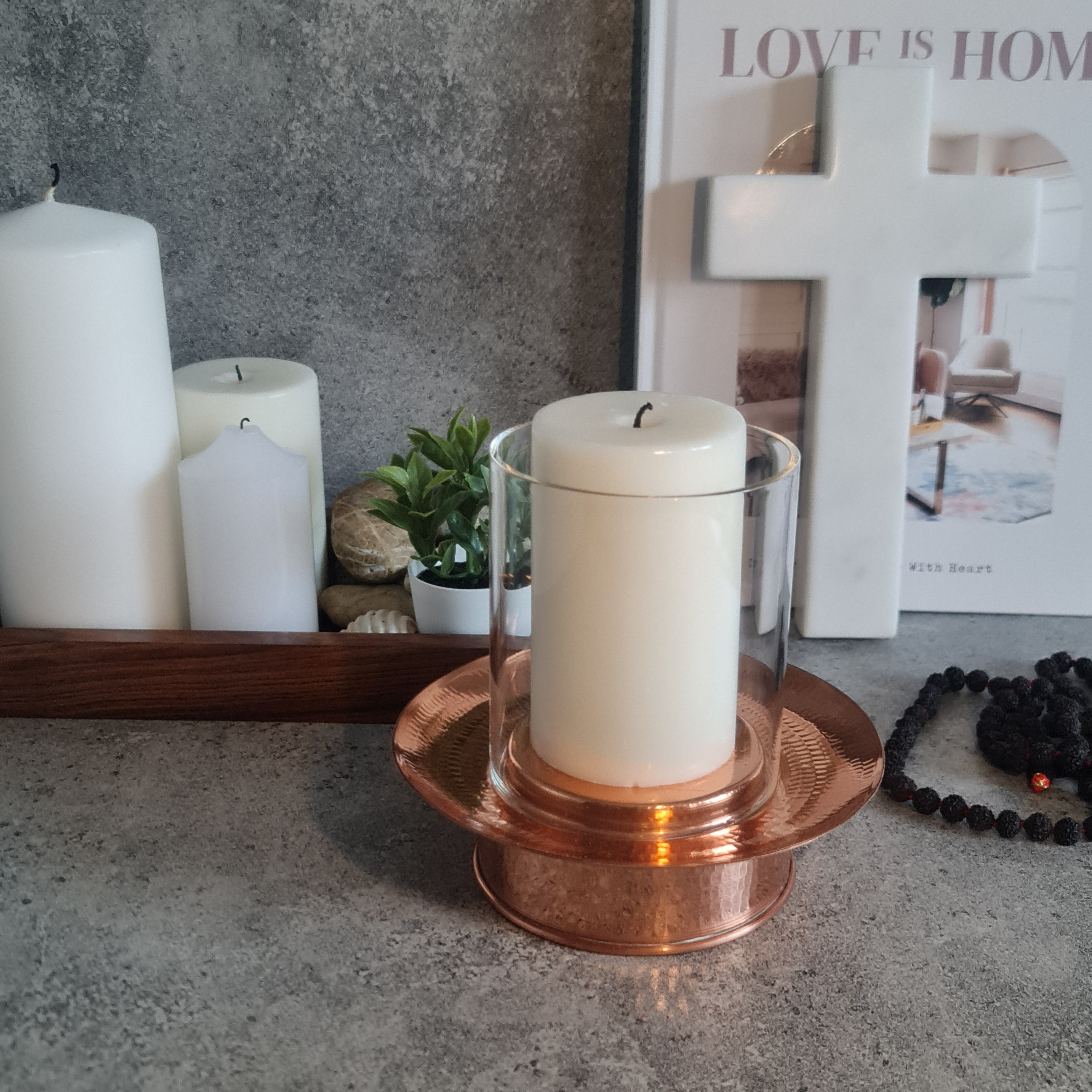 Halo Candle Stand, Copper Candle Stand, Home Decor
