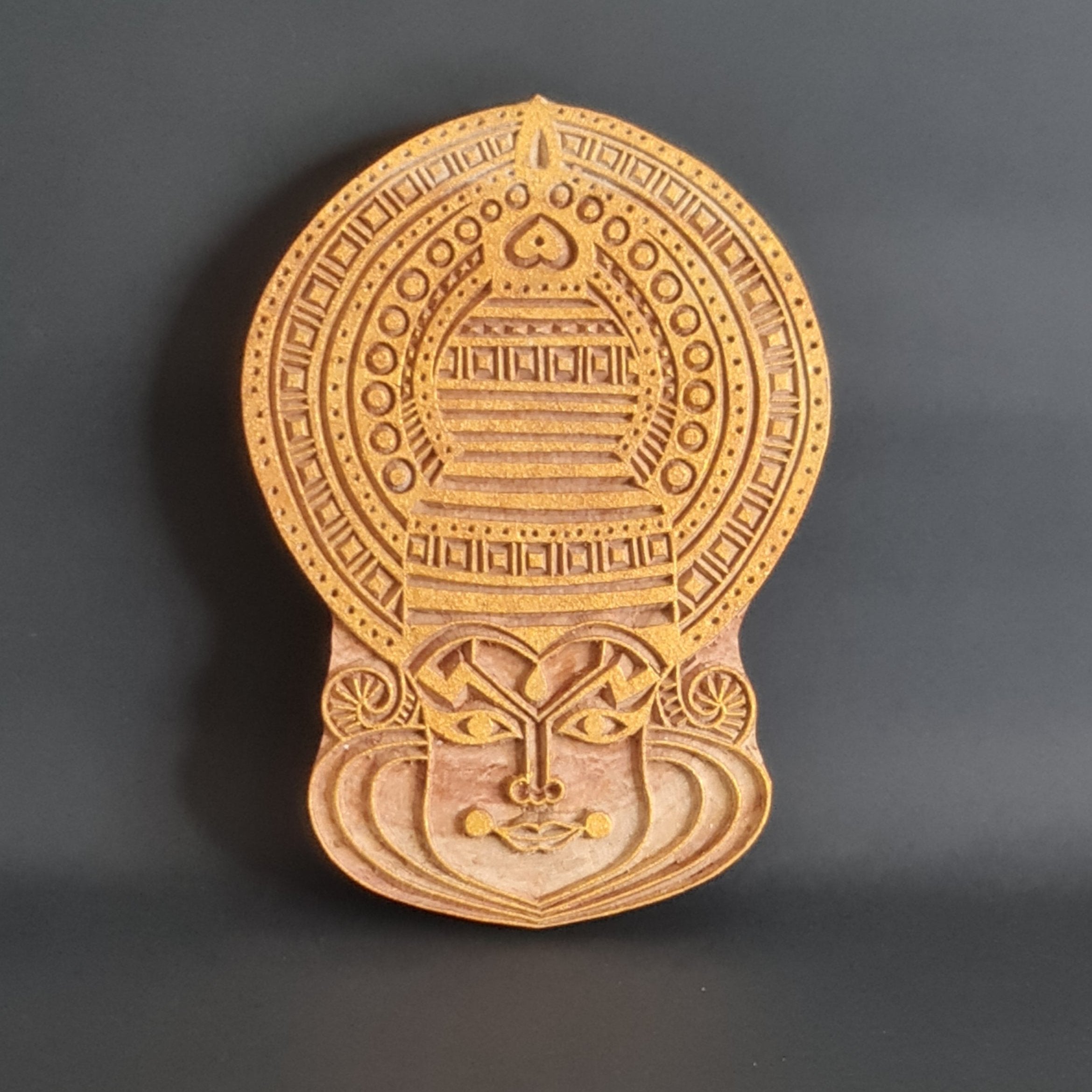 Wall Décor, Wooden Decorative Showpiece, Figurine, Home Decor, Kathakali Visage Wall Décor