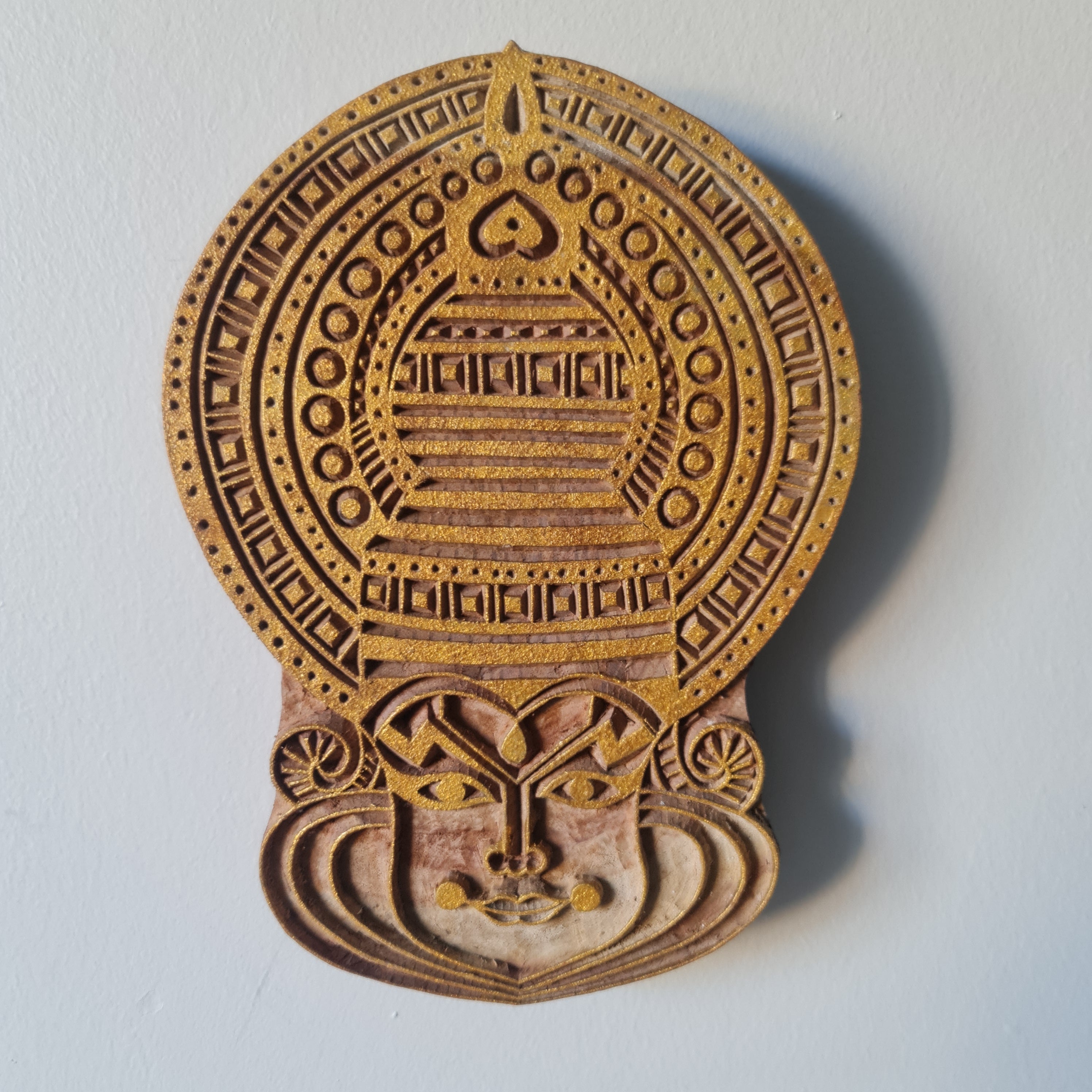 Wall Décor, Wooden Decorative Showpiece, Figurine, Home Decor, Kathakali Visage Wall Décor
