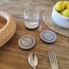 Mandala Hand-Carved Coaster, Wooden Coaster, Round Coaster, Wooden drink Coaster, Coaster, Coaster Sets, Wooden Coaster, Barware Collection, Gift