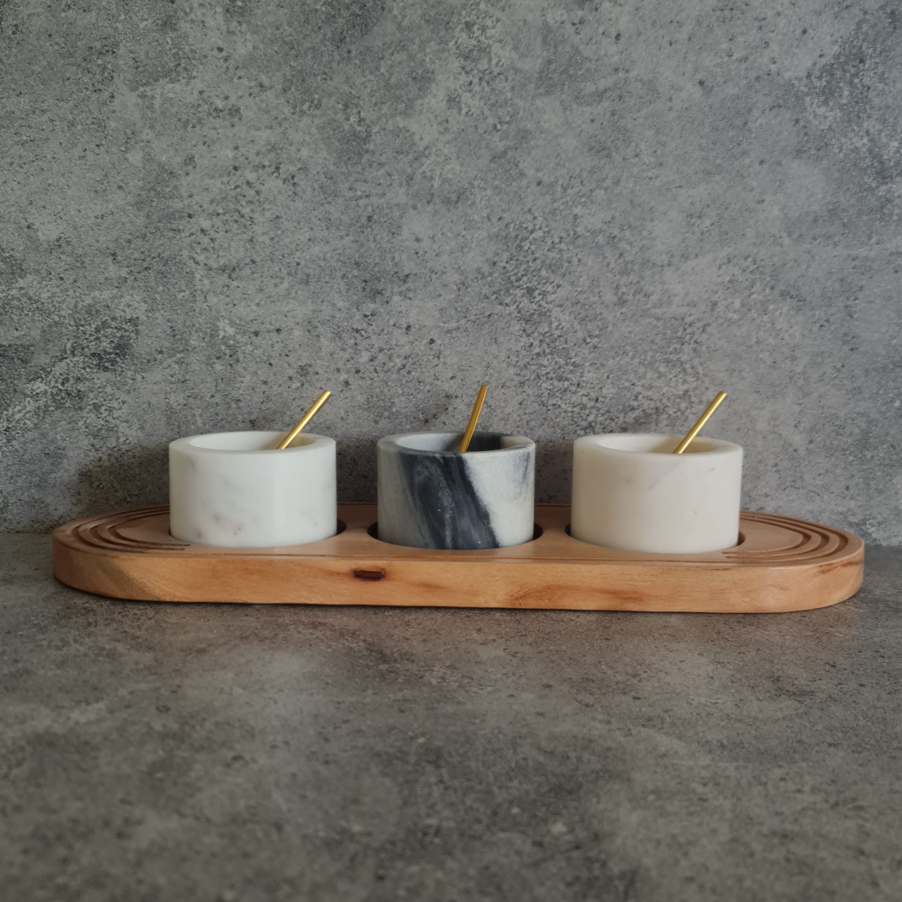 Marble Dip Bowl, Dip Bowl, Set of 3 Dip Bowls
