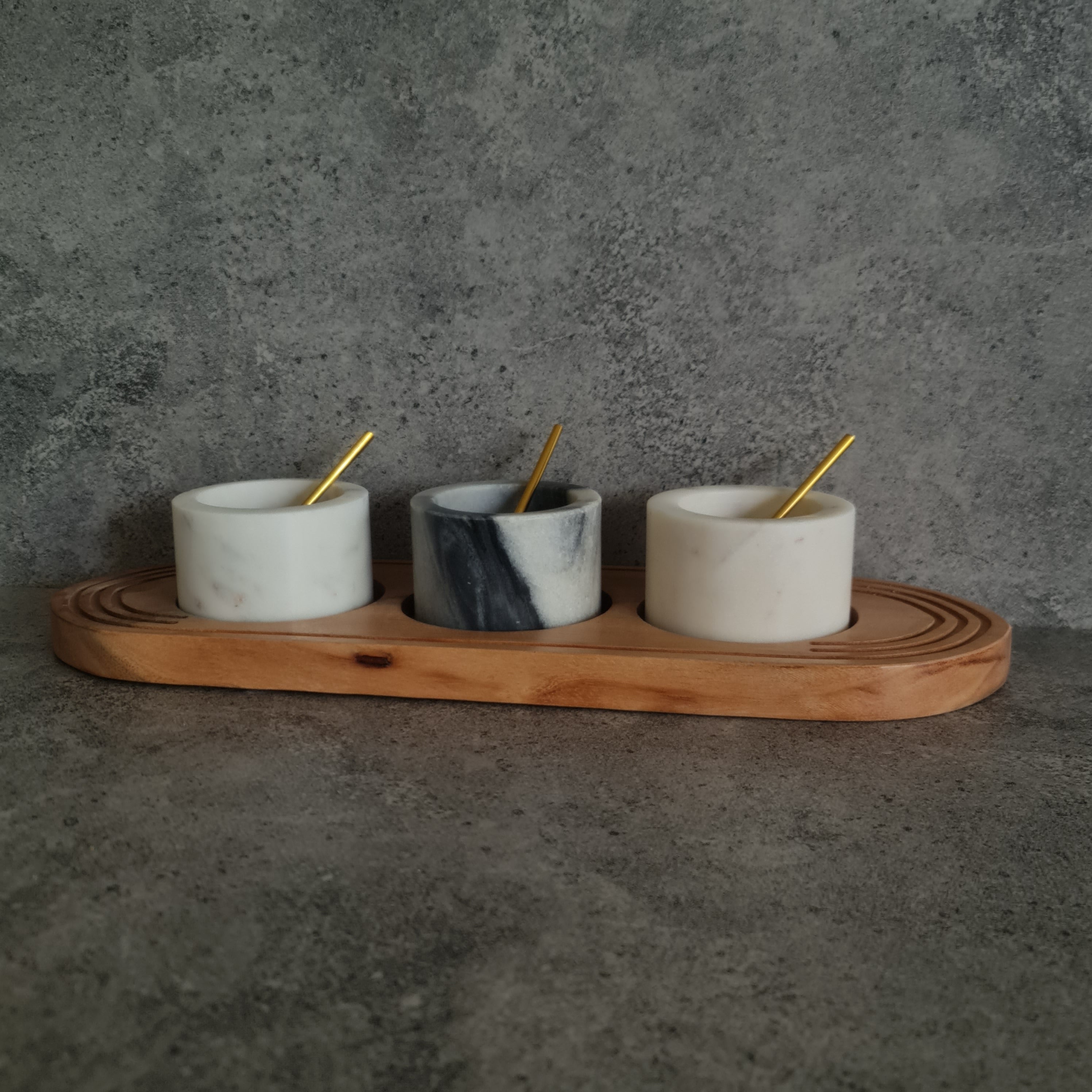 Marble Dip Bowl, Dip Bowl, Set of 3 Dip Bowls