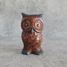 Nocturnal Owl Wooden Glasses Holder & Decorative Showpiece, Home Decor, Glass holder, figurine