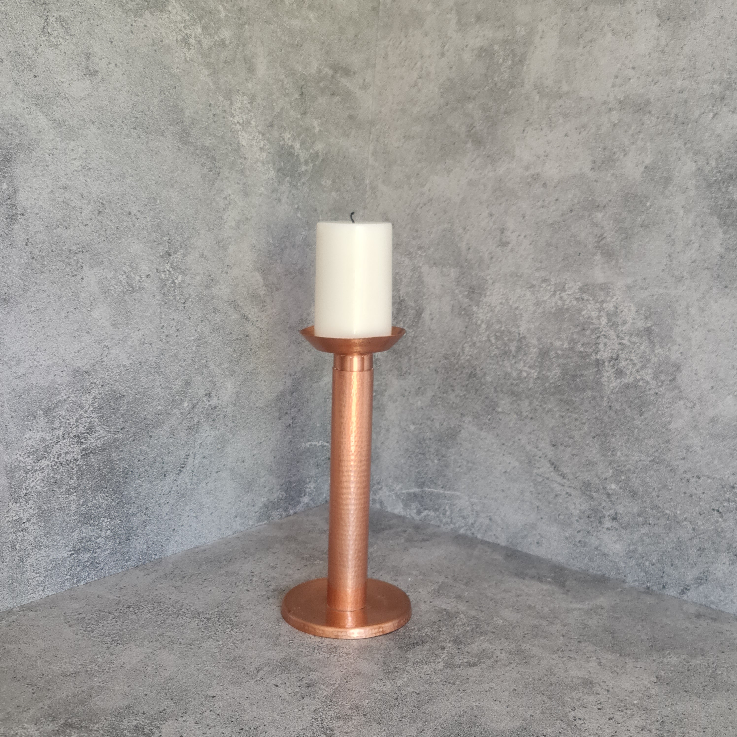 Pillar Candle Stand, Copper Candle Stand, Home Decor, Handcrafted Candle Stand