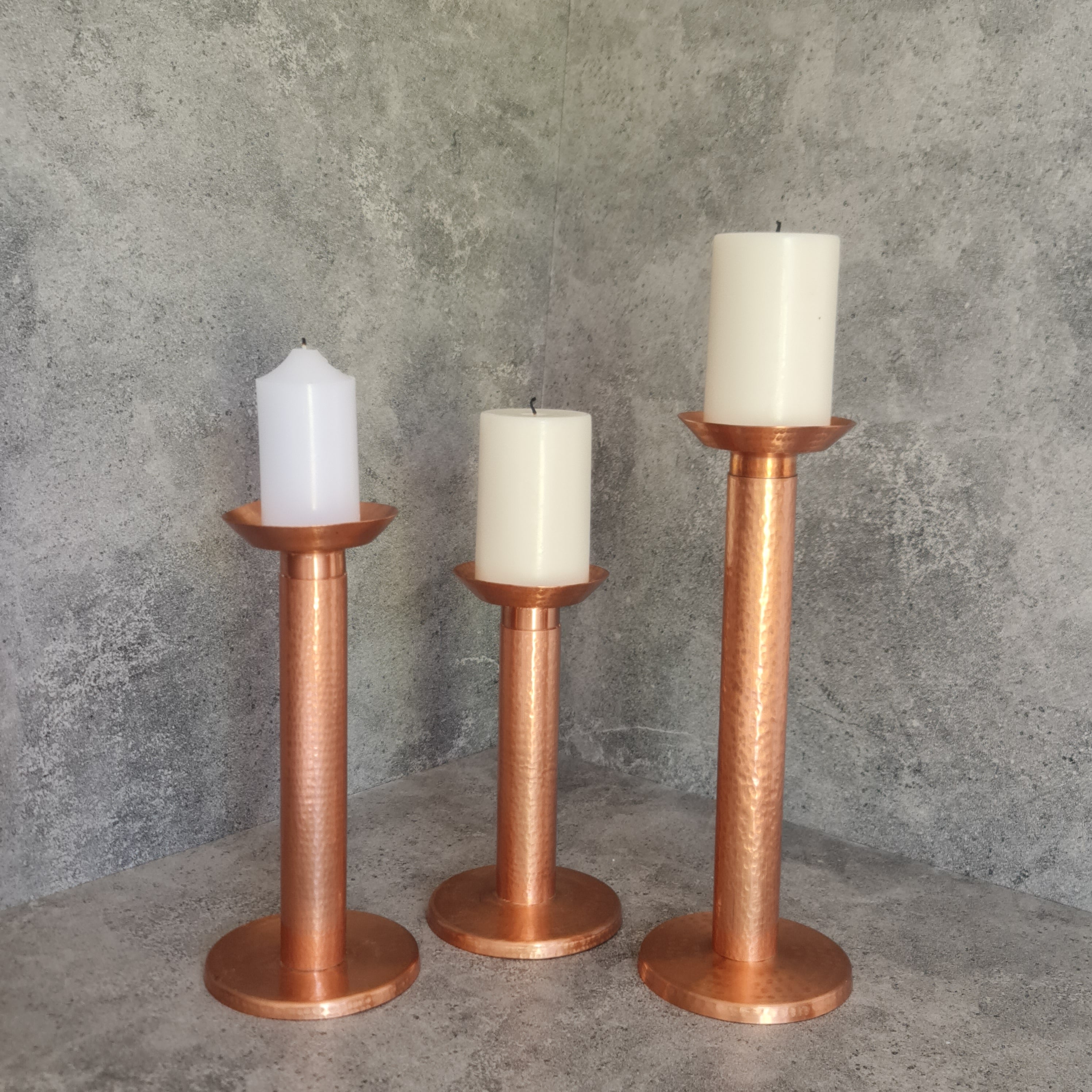 Pillar Candle Stand, Copper Candle Stand, Home Decor, Handcrafted Candle Stand