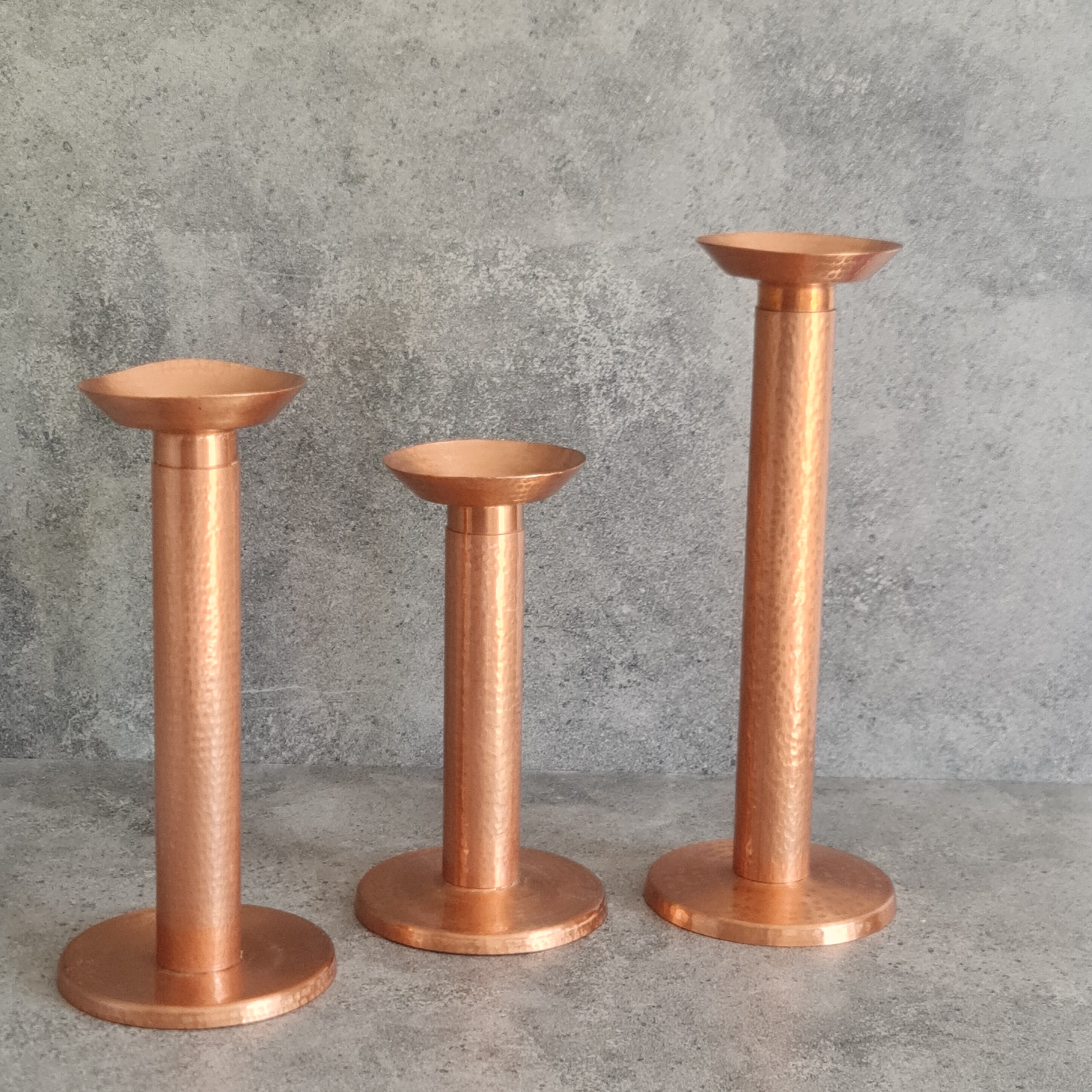 Pillar Candle Stand, Copper Candle Stand, Home Decor, Handcrafted Candle Stand