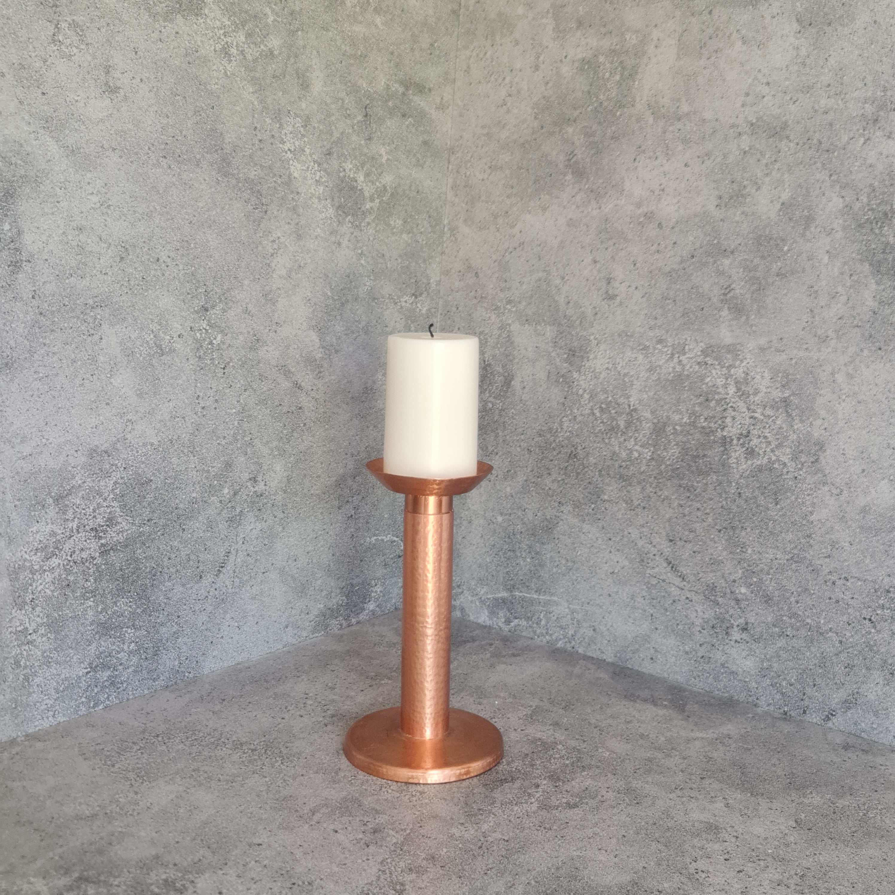 Pillar Candle Stand, Copper Candle Stand, Home Decor, Handcrafted Candle Stand