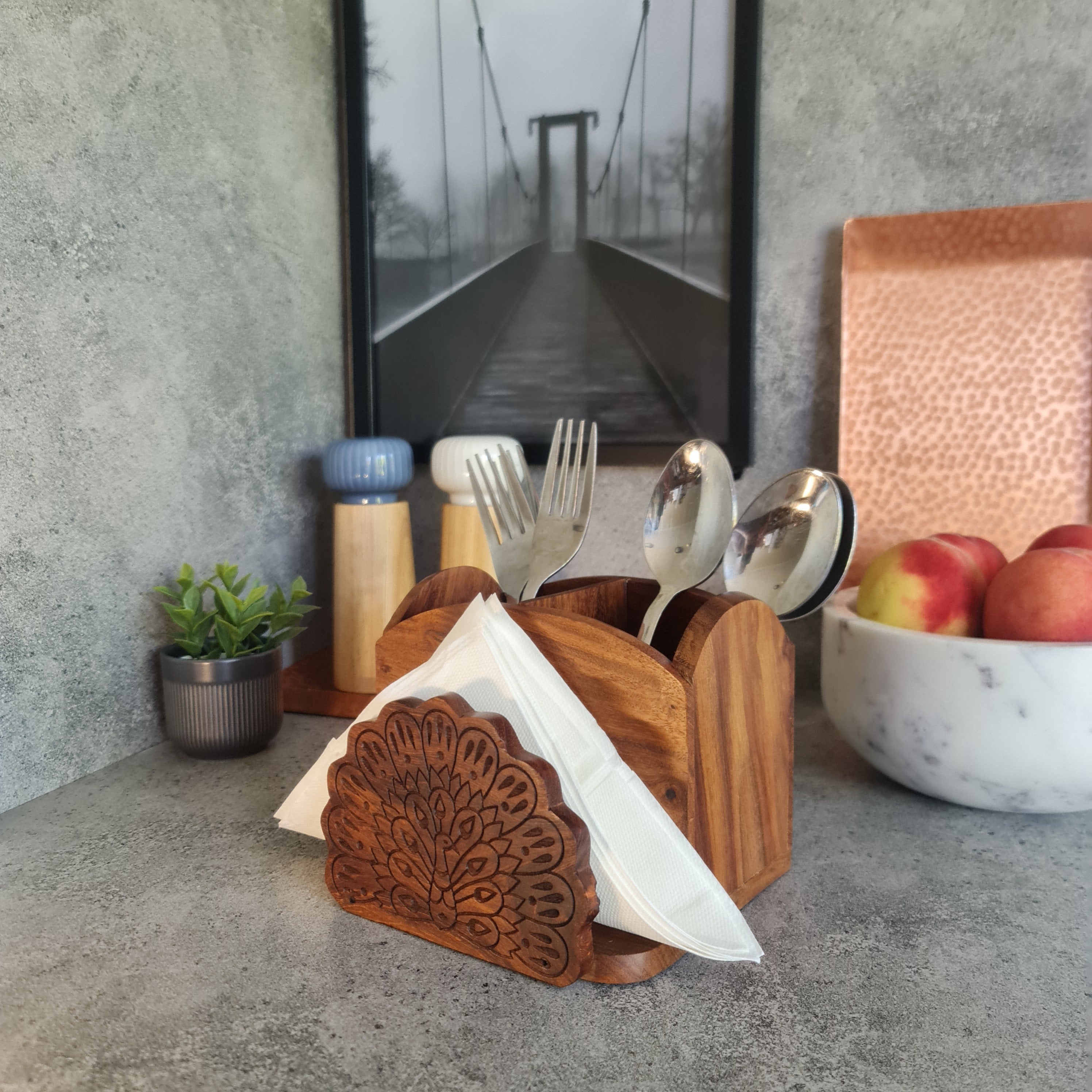 Cutlery & Tissue Holder, Napkin Holder, Cutlery Holder, Tissue Holder